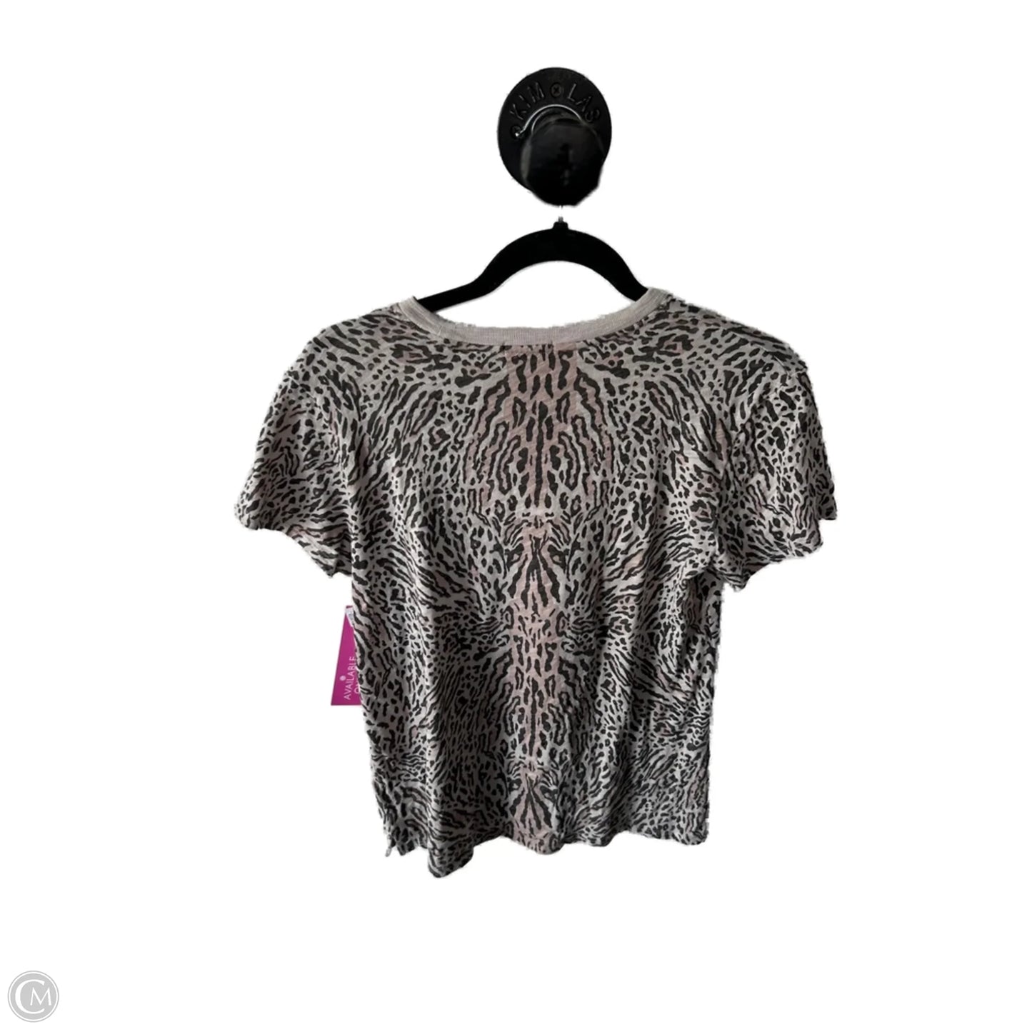 Top Short Sleeve Basic By Atm In Brown & Pink, Size: M