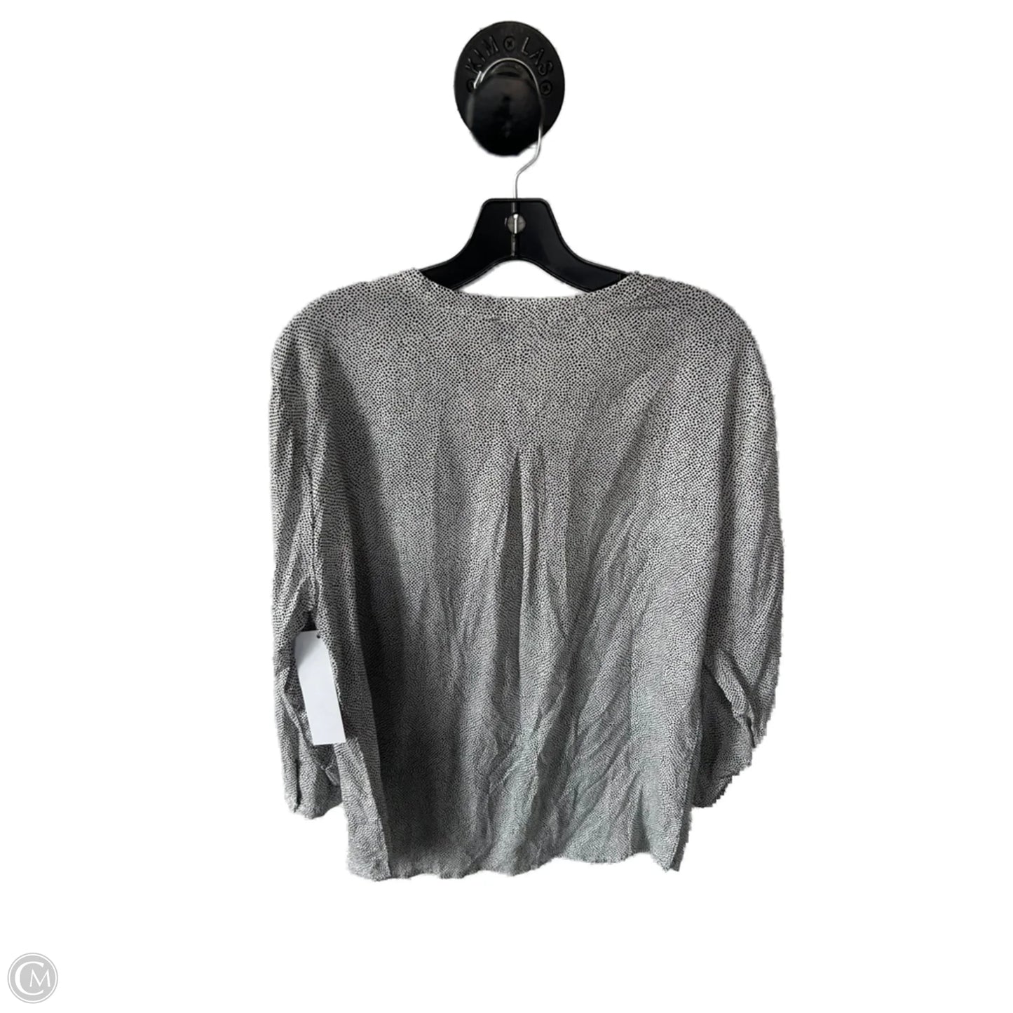 Top Long Sleeve By Grand And Greene In Black & White, Size: L