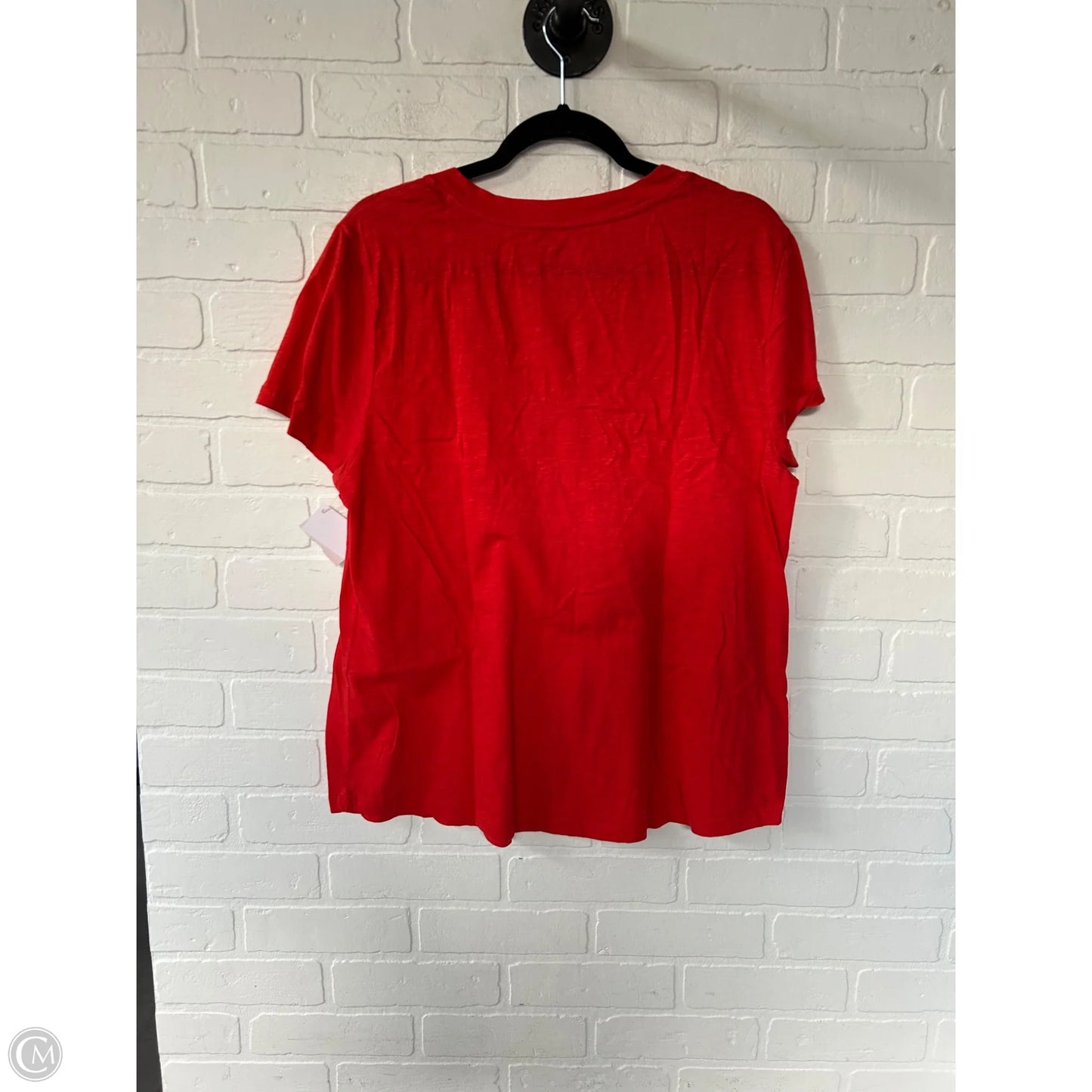 Top Short Sleeve Basic By Loft In Red, Size: Xl