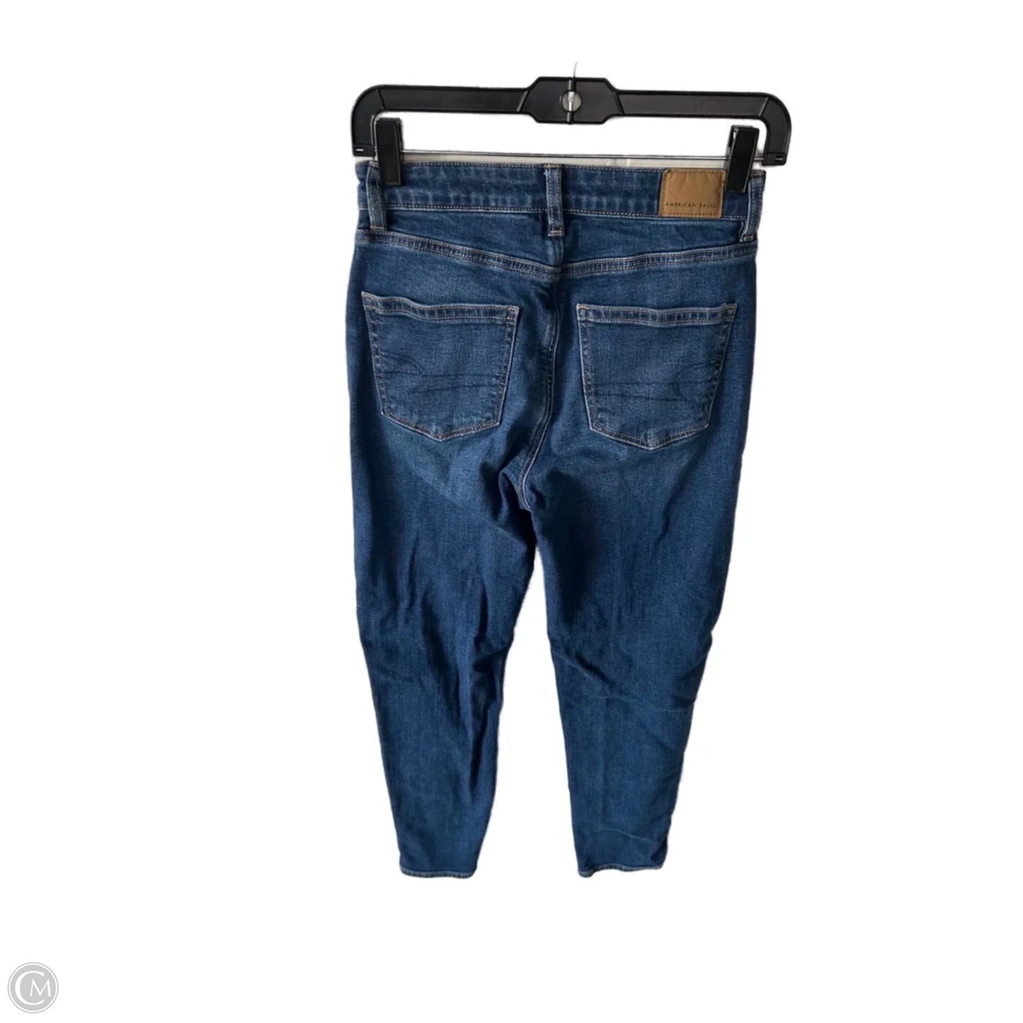 Jeans Straight By American Eagle In Blue Denim, Size: 0