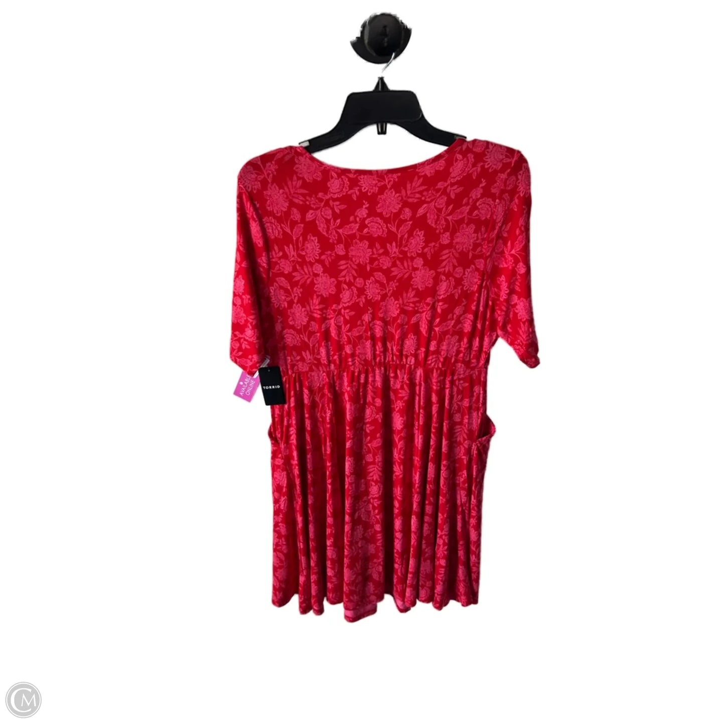 Dress Casual Short By Torrid In Pink & Red, Size: L