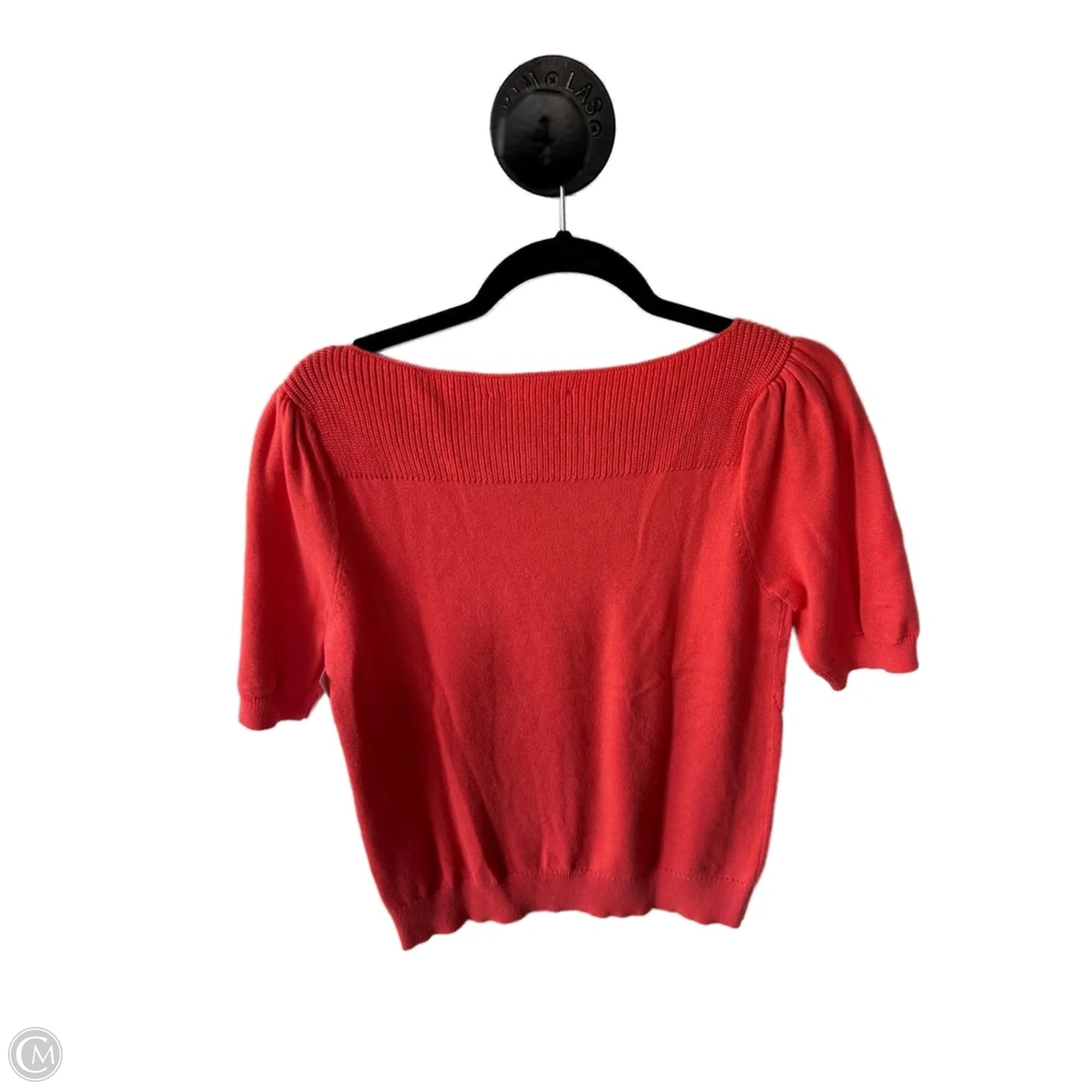 Sweater Short Sleeve By Loft In Orange, Size: M