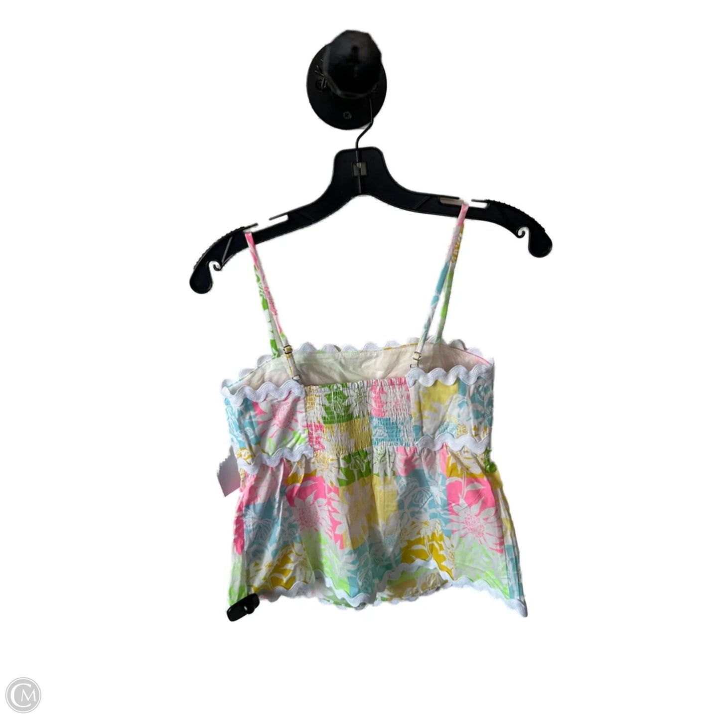 Top Sleeveless Designer By Lilly Pulitzer In Pink & Yellow, Size: Xs