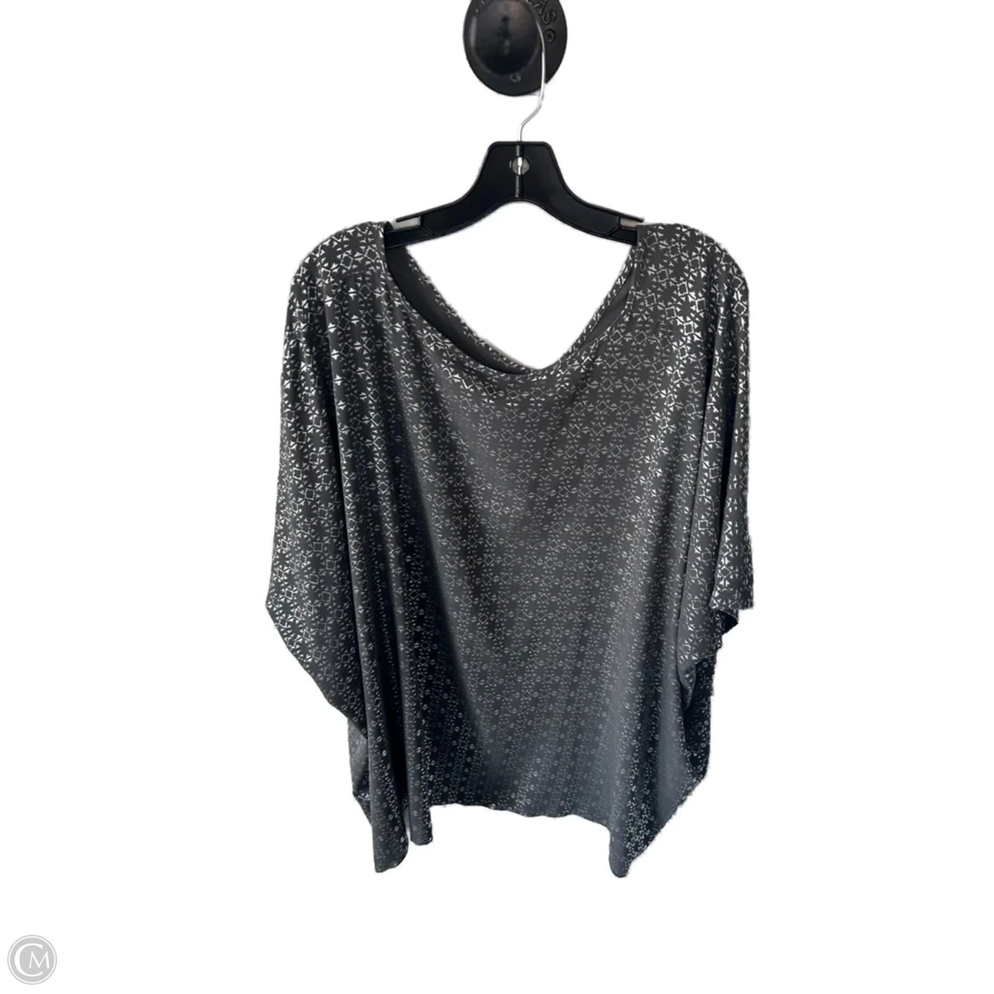 Top Short Sleeve By Clothes Mentor In Grey & Silver, Size: Osfm