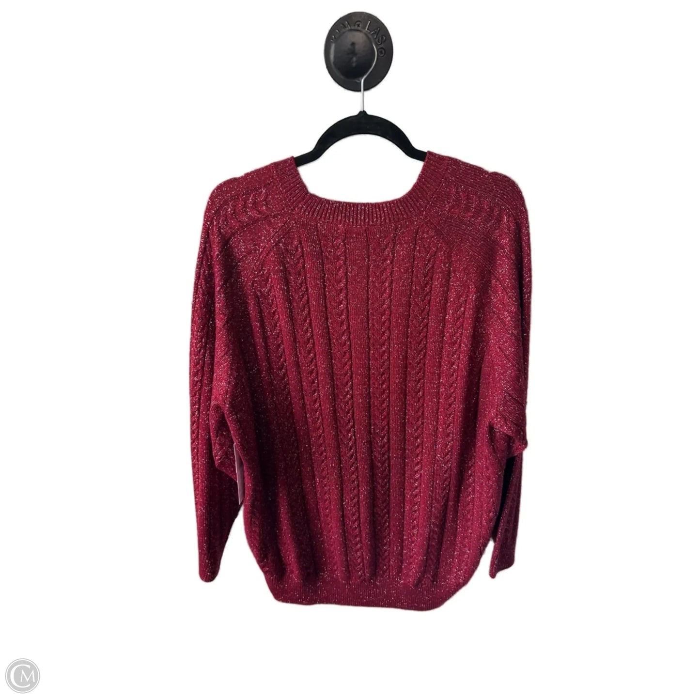 Sweater By Athleta In Red & Silver, Size: Xl