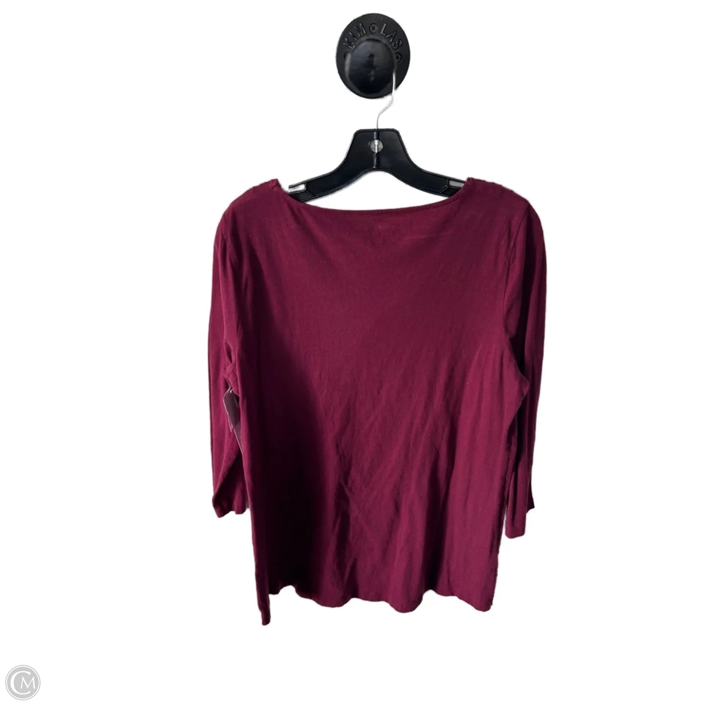 Top Long Sleeve By Eddie Bauer In Red, Size: L