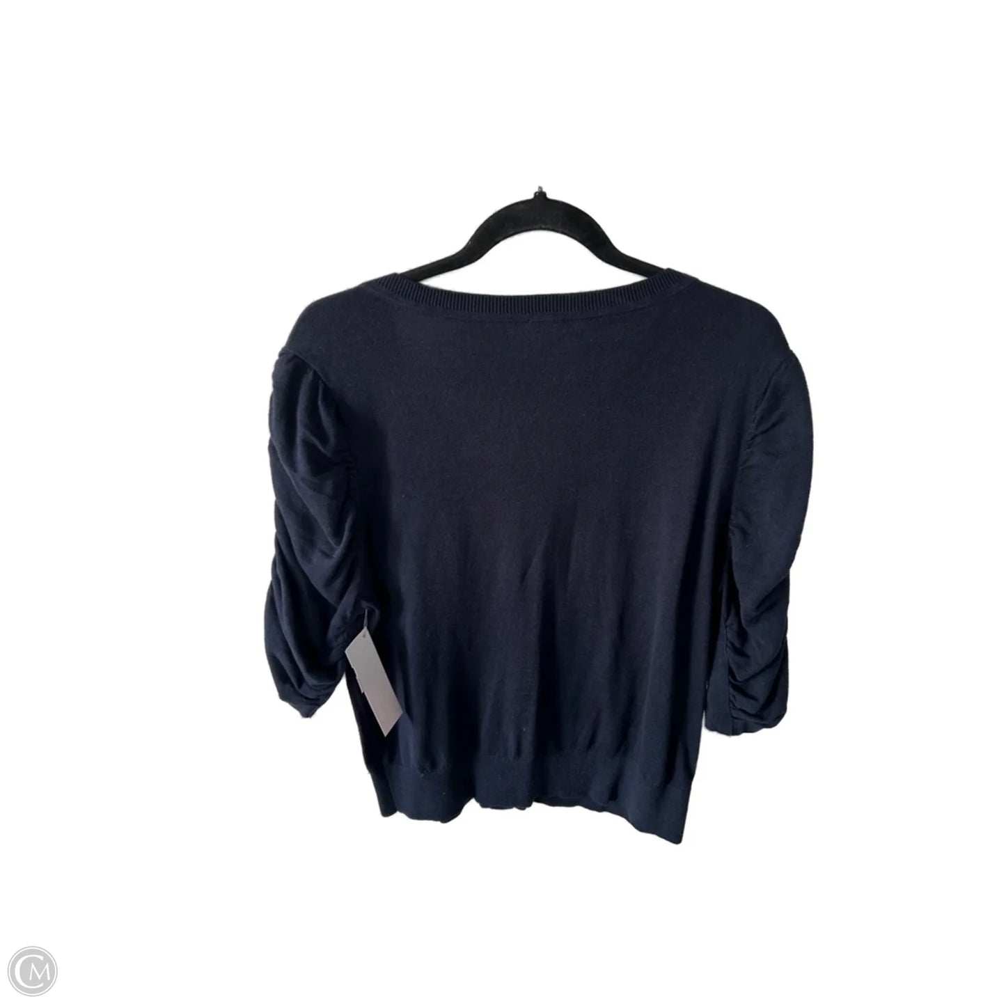 Sweater Short Sleeve By Cabi In Blue, Size: L