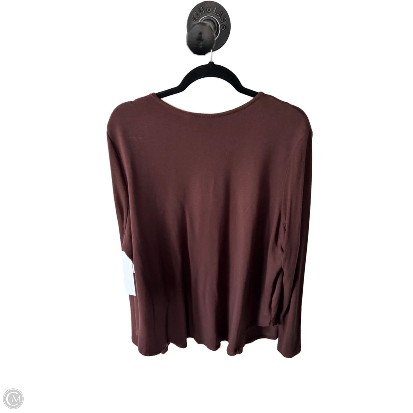 Cardigan By Bobeau In Brown, Size: 1x