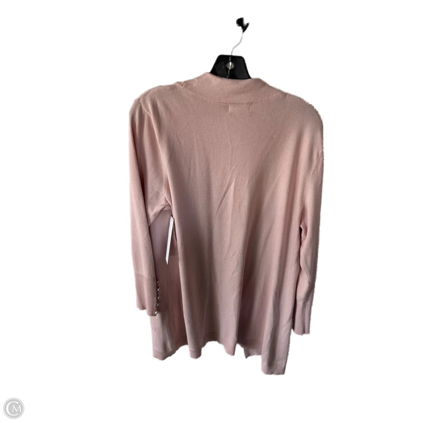 Sweater Cardigan By Jm Collections In Pink, Size: L