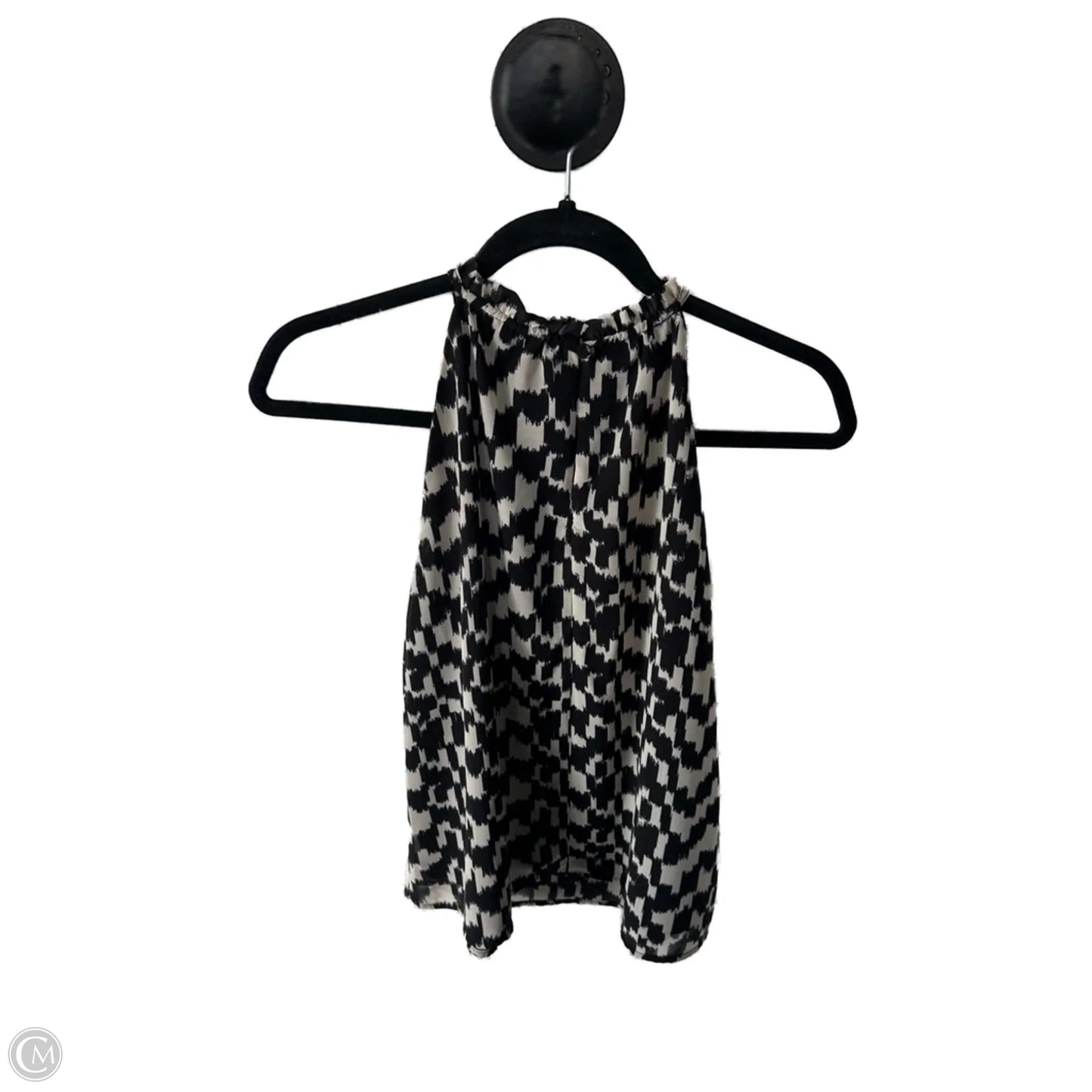 Top Sleeveless By Evereve In Black & Grey, Size: S