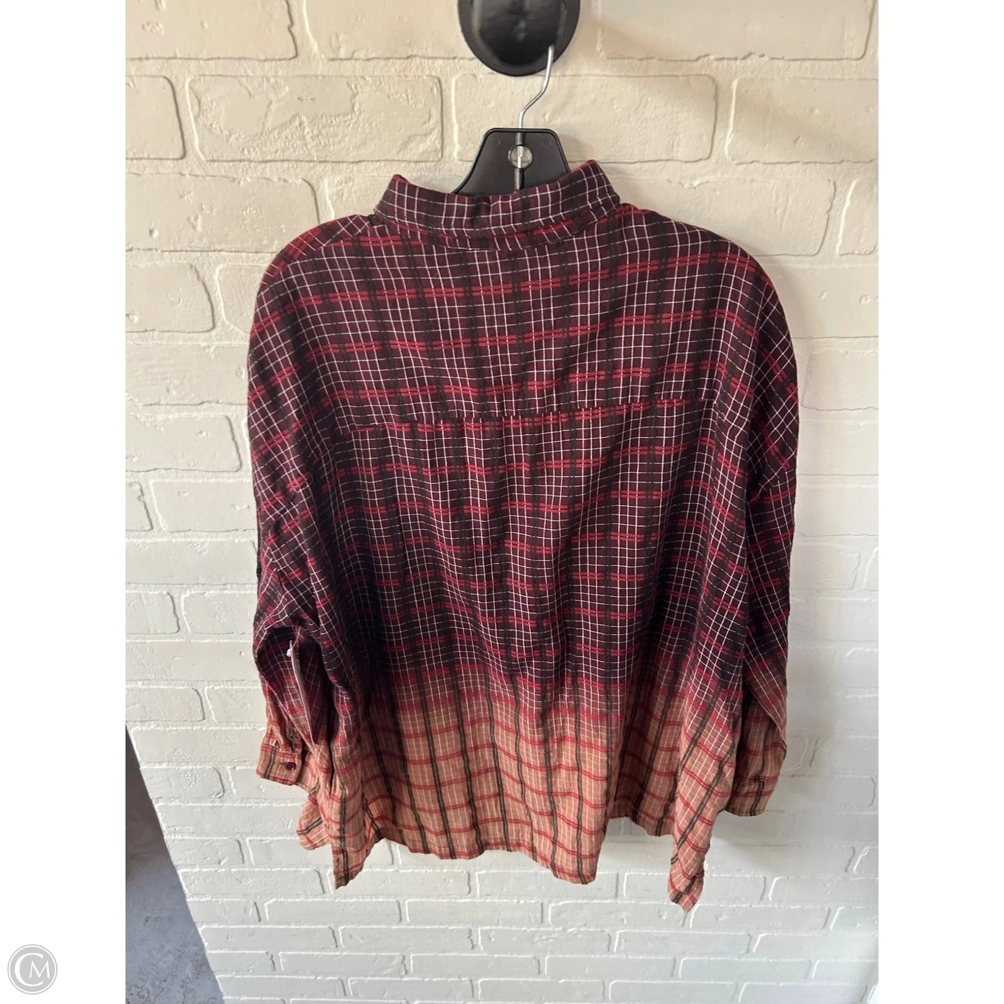 Top Long Sleeve By Clothes Mentor In Red, Size: L
