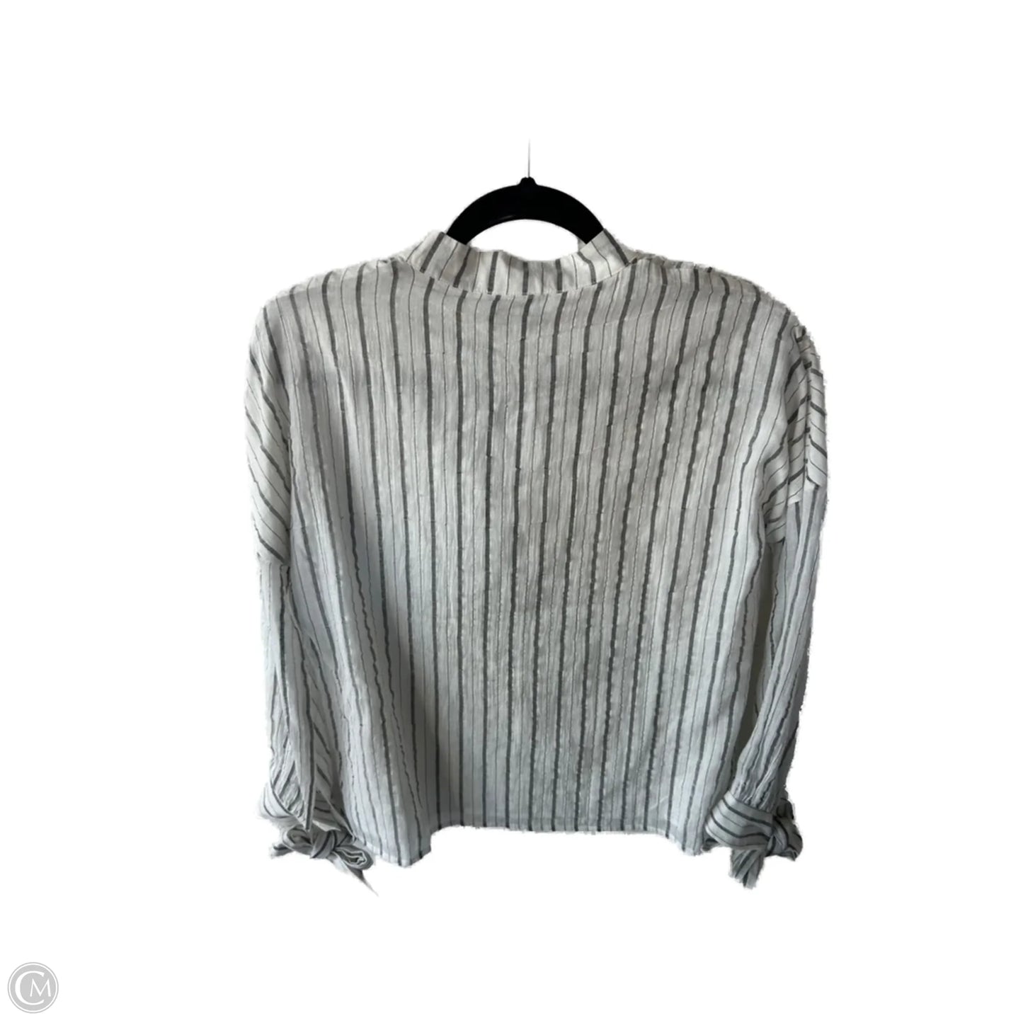 Top Long Sleeve By Cmc In Grey & White, Size: Xs
