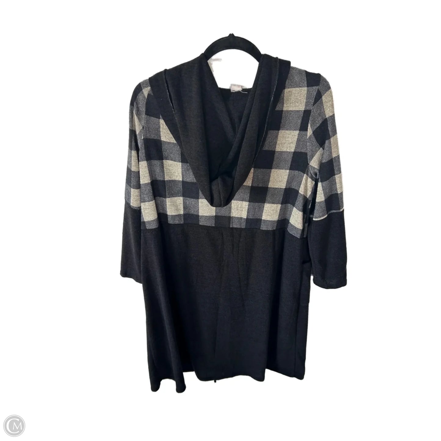 Cardigan By 7th Ray In Black & Tan, Size: L