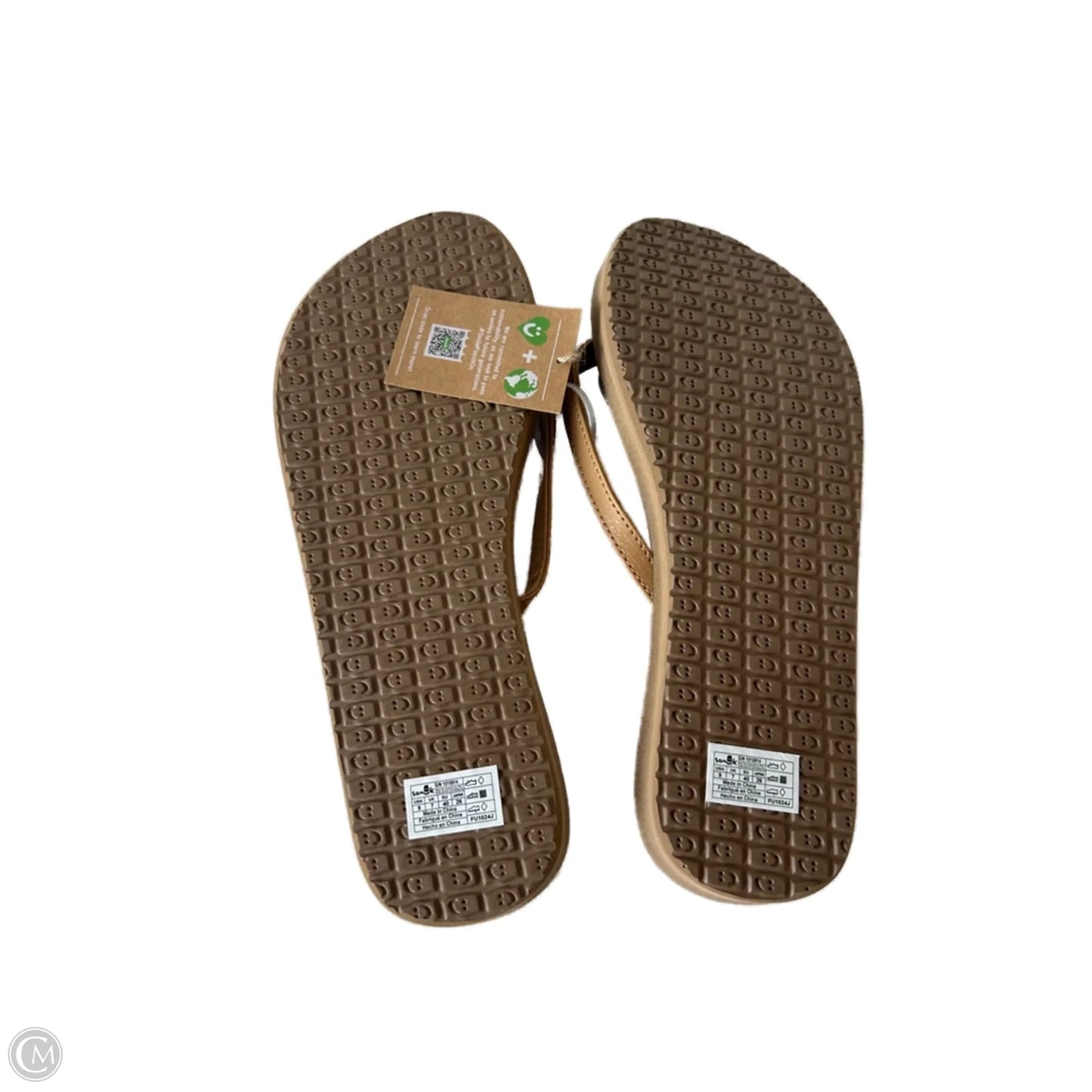 Sandals Flip Flops By Sanuk In Brown, Size: 9