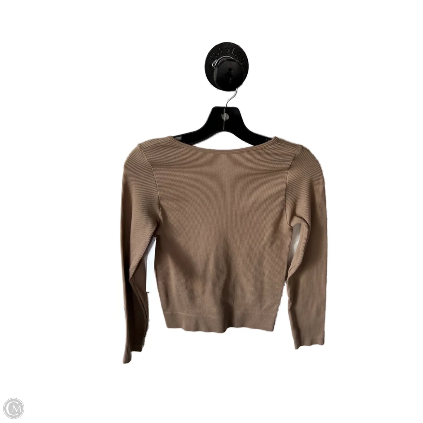Top Long Sleeve Basic By Clothes Mentor In Tan, Size: M