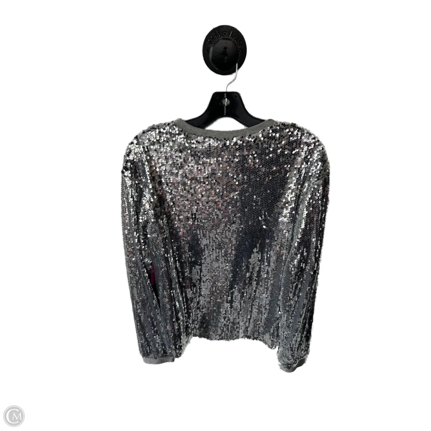 Top Long Sleeve By Eri + Ali In Silver, Size: S