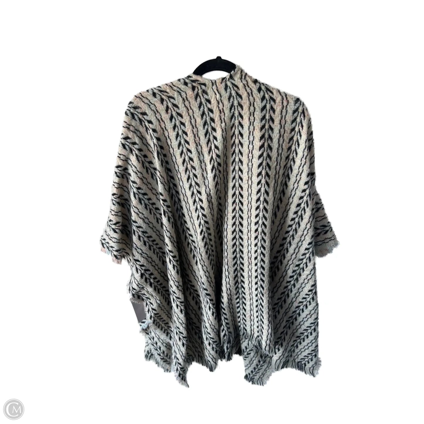 Shawl By Do Everything In Love In Black & Cream, Size: Osfm