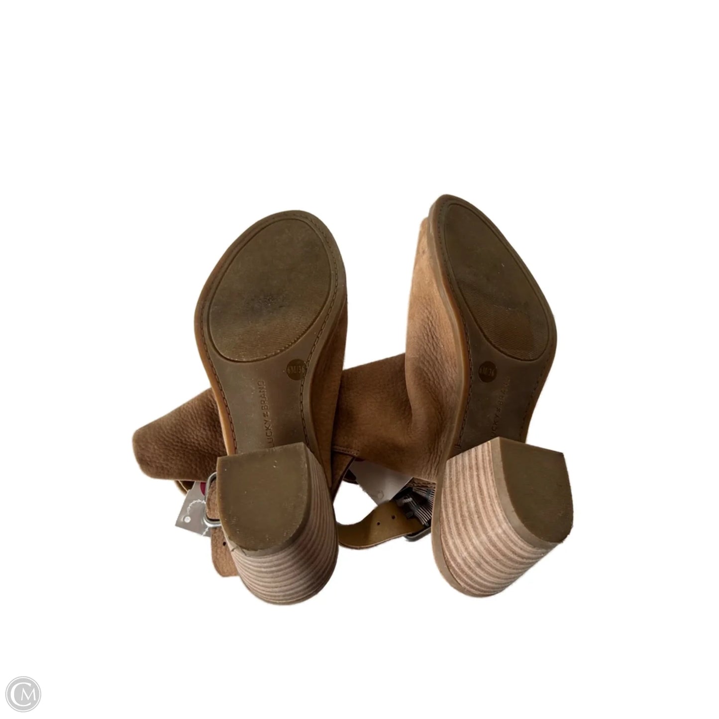 Sandals Heels Block By Lucky Brand In Brown, Size: 6
