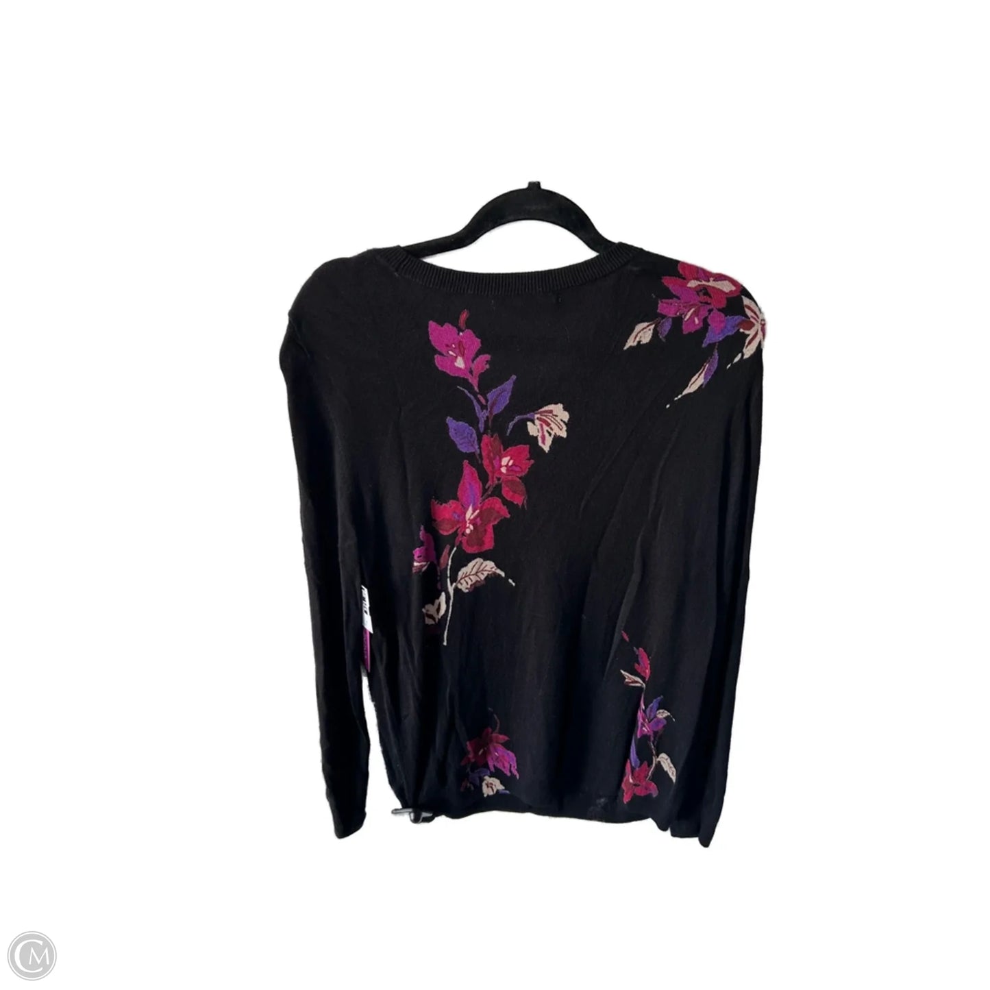 Sweater By Daniel Rainn In Black & Purple, Size: Xl