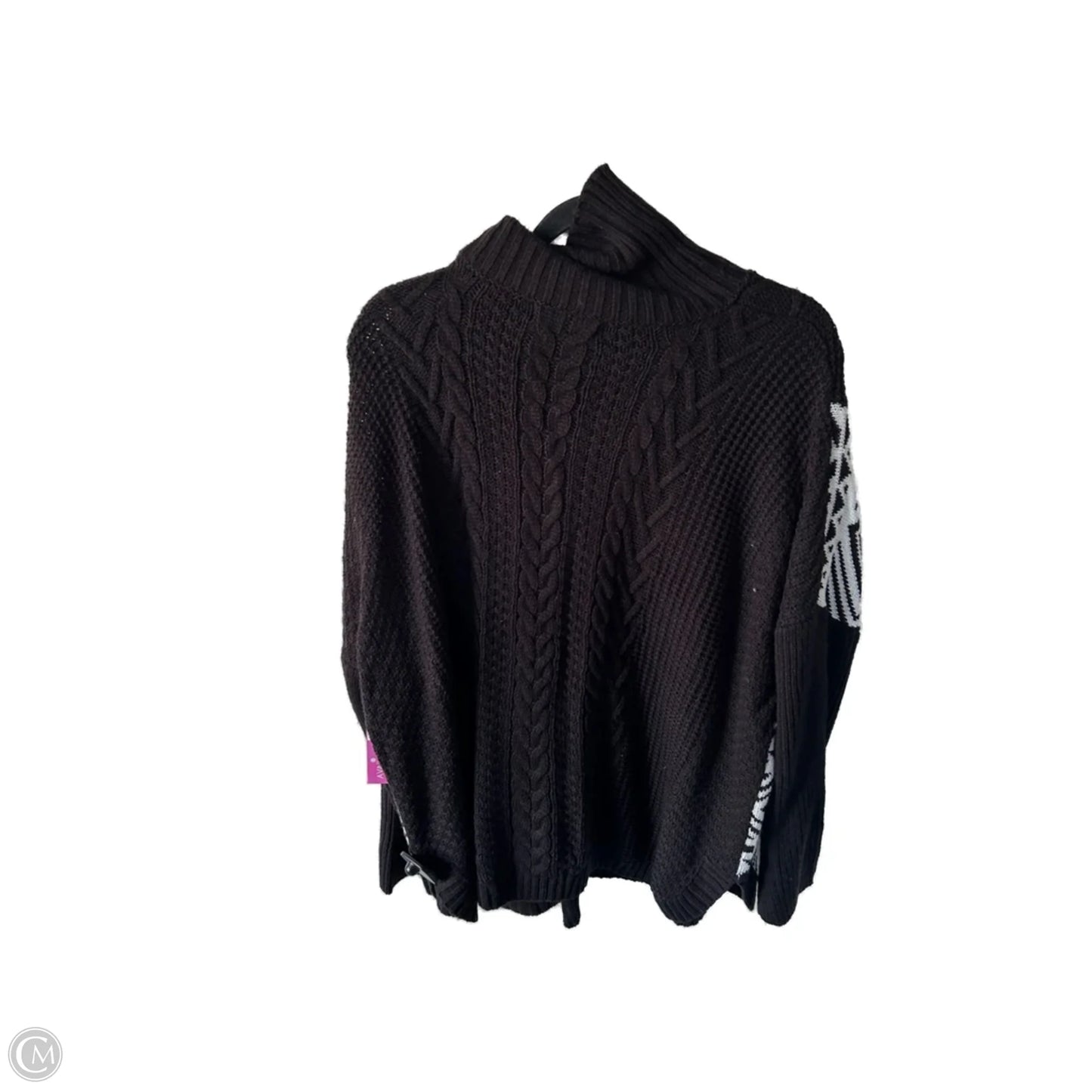 Sweater By Joseph A. In Black & White, Size: Xl