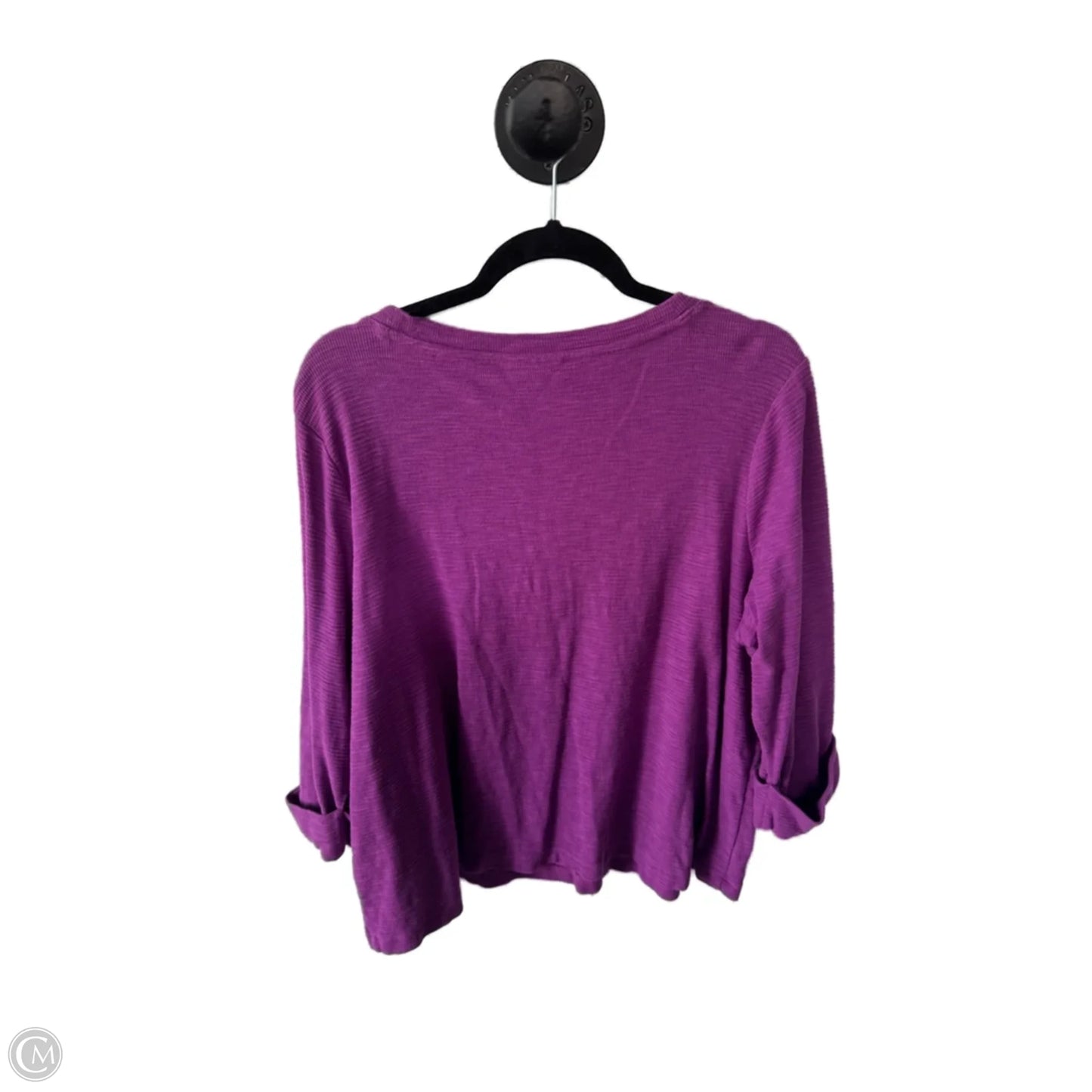 Top 3/4 Sleeve By J. Jill In Purple, Size: Xl