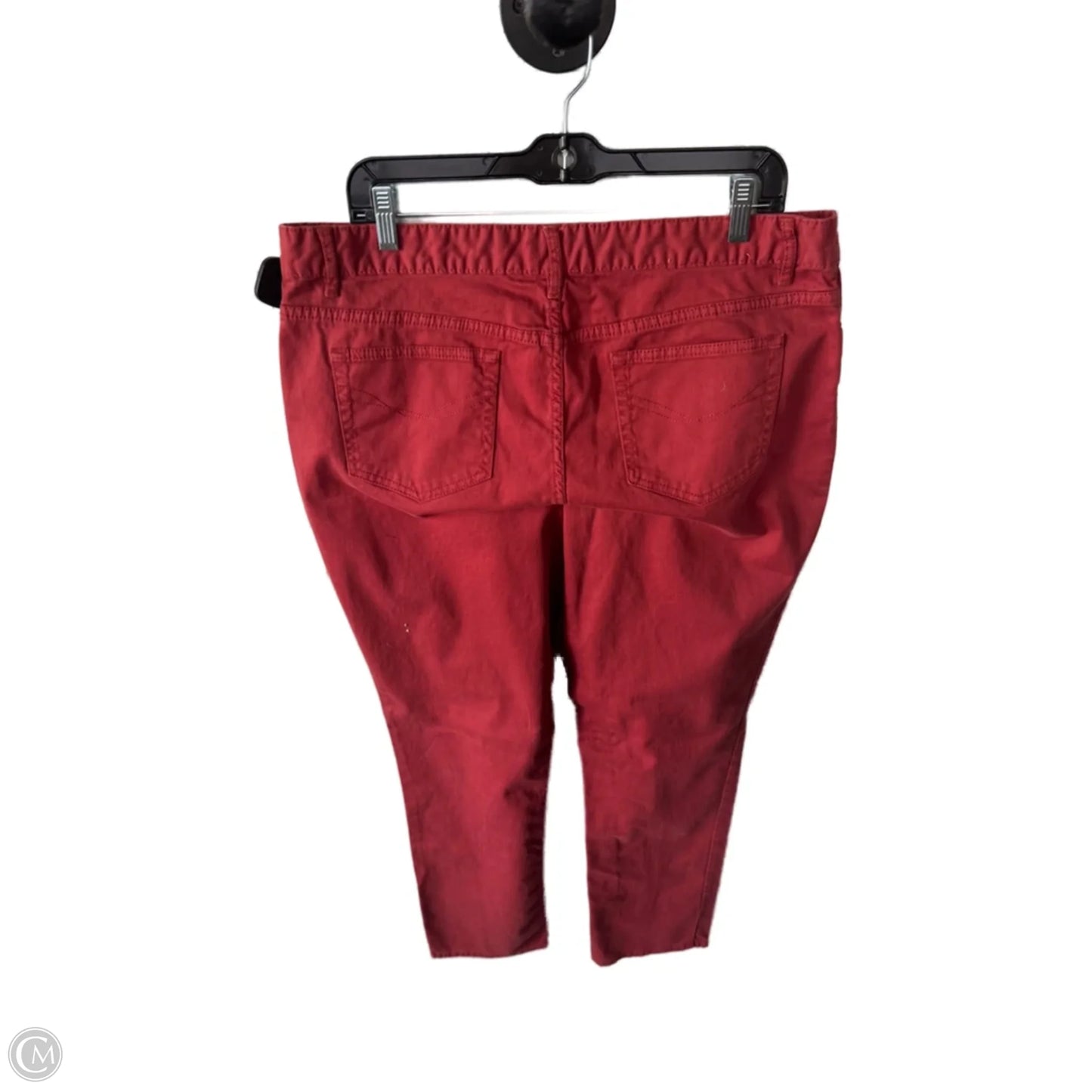 Jeans Straight By J. Jill In Red Denim, Size: 14