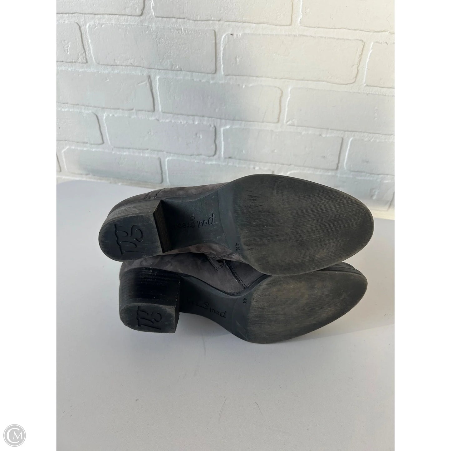 Boots Ankle Heels By Paul Green In Grey, Size: 7