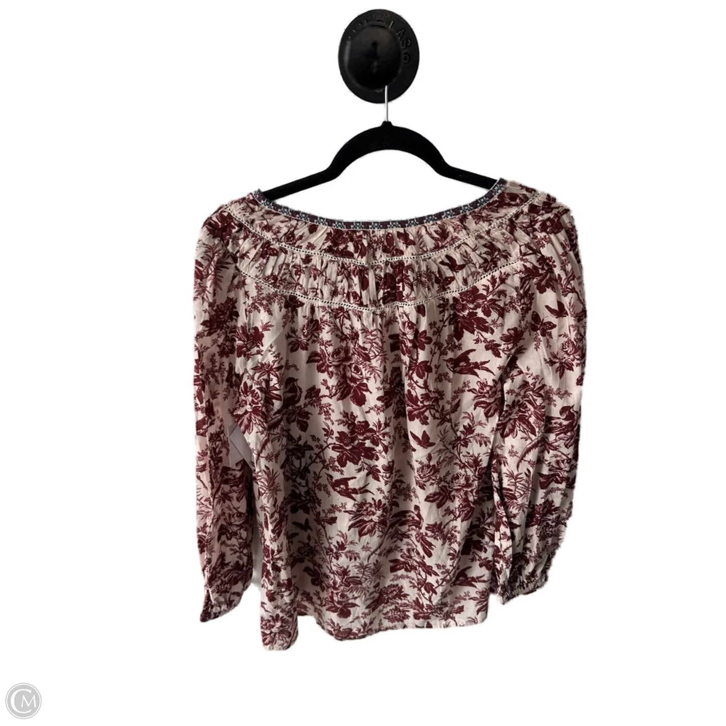 Top Long Sleeve By Sundance In Red & Tan, Size: S