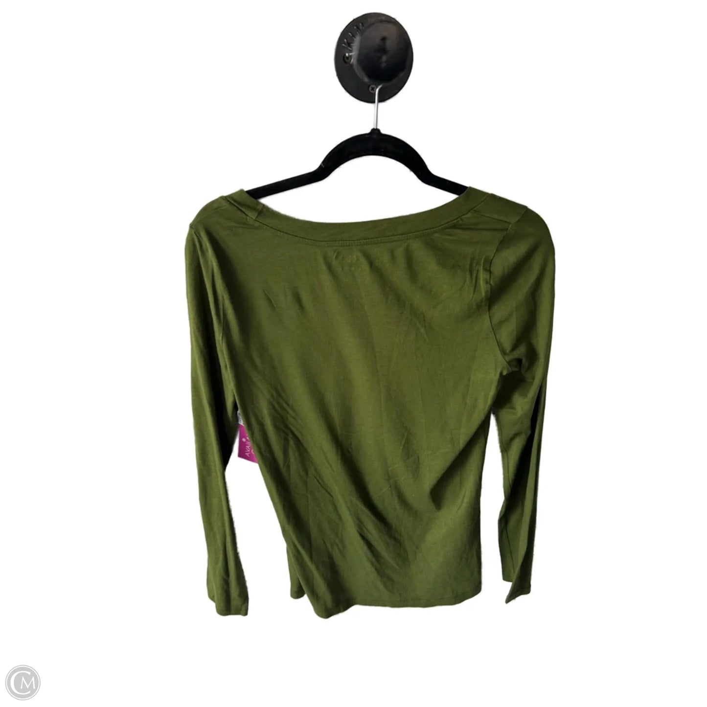 Top Long Sleeve Basic By Loft In Green, Size: L