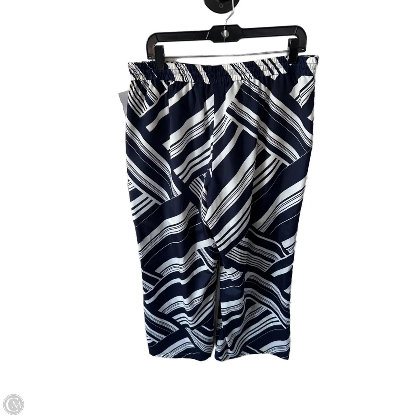 Pants Wide Leg By Liz Claiborne In Blue & White, Size: 12