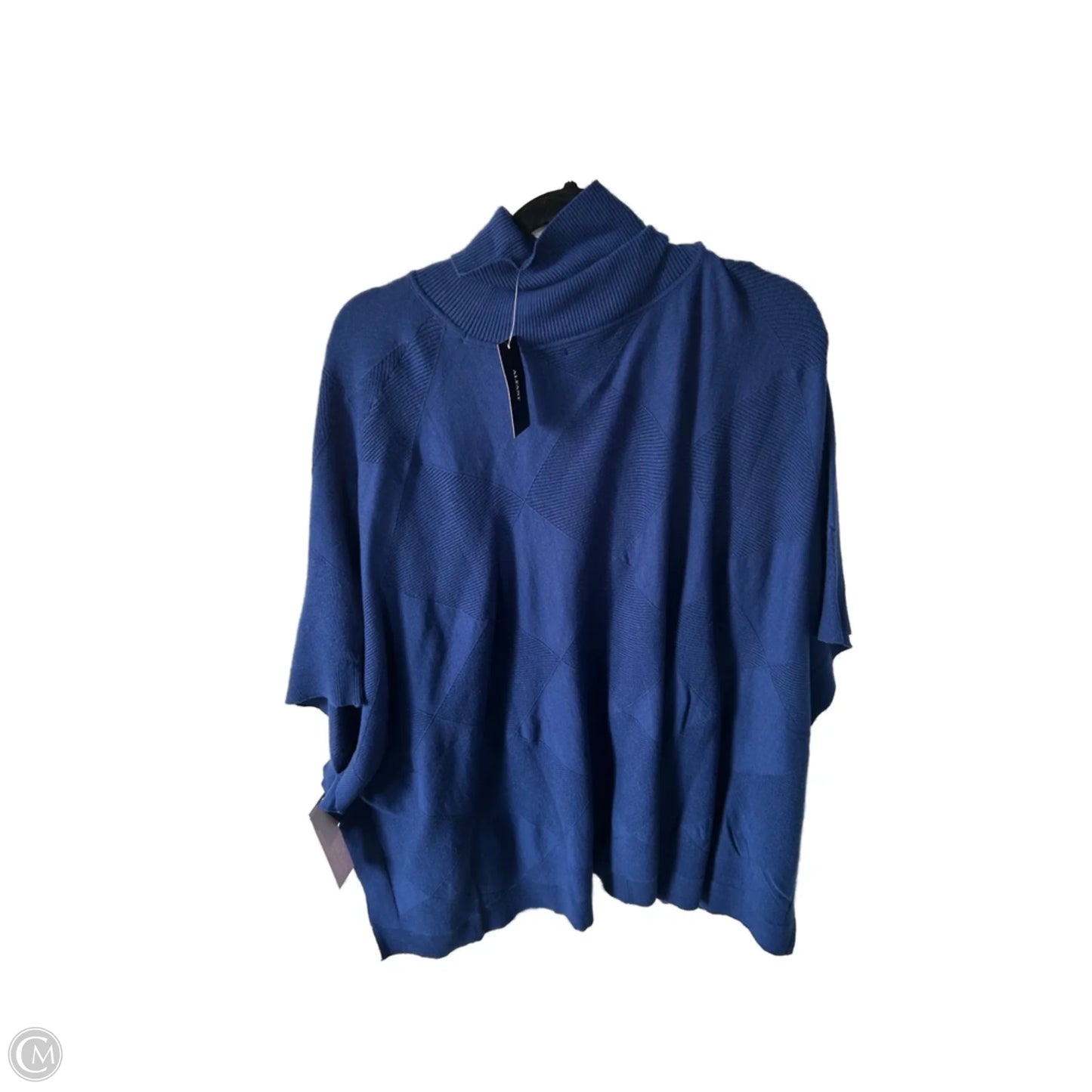 Poncho By Alfani In Blue, Size: L