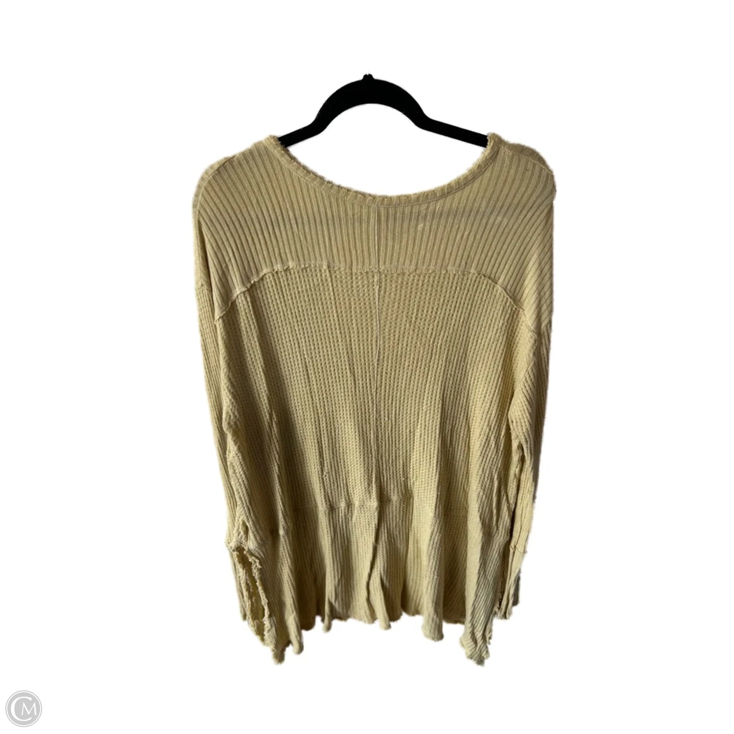 Top Long Sleeve By Free People In Yellow, Size: L