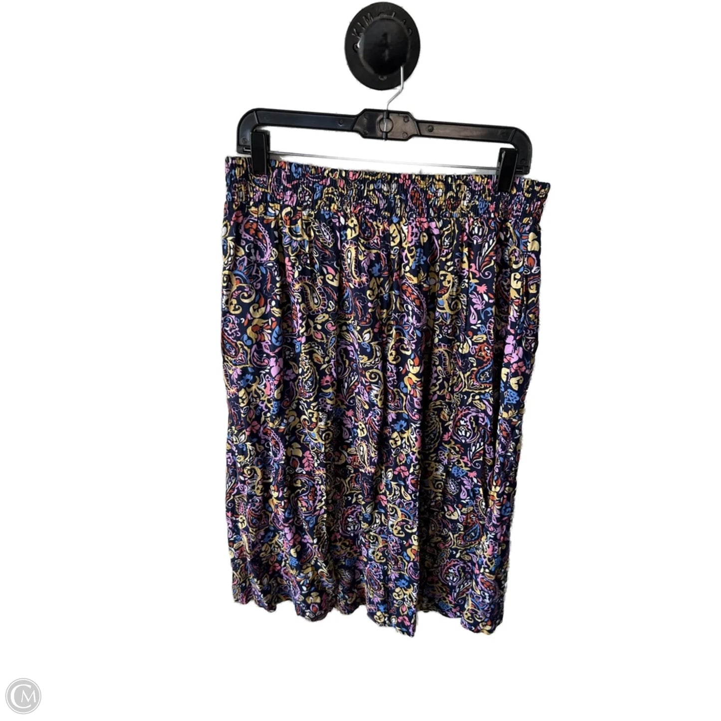 Skirt Midi By Croft And Barrow In Blue & Yellow, Size: 8