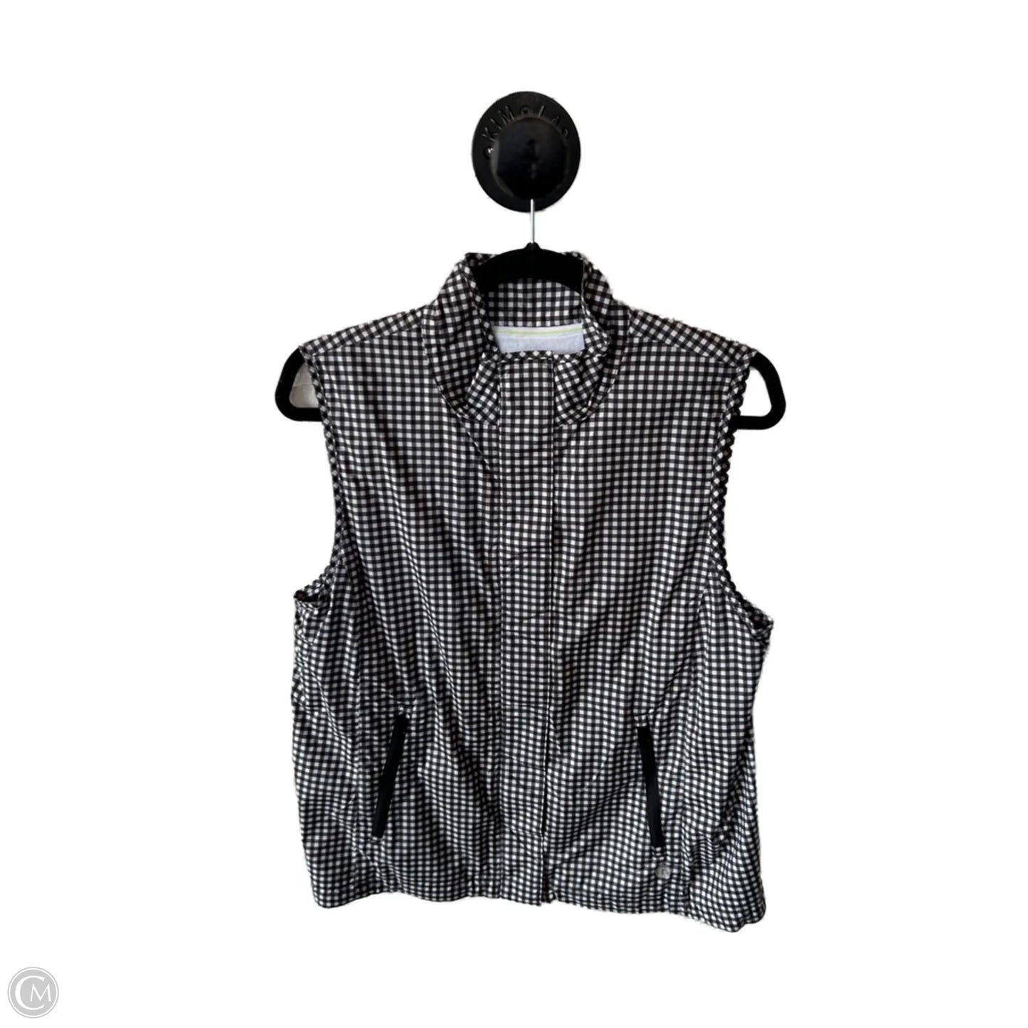 Vest Puffer & Quilted By Talbots In Black & White, Size: M