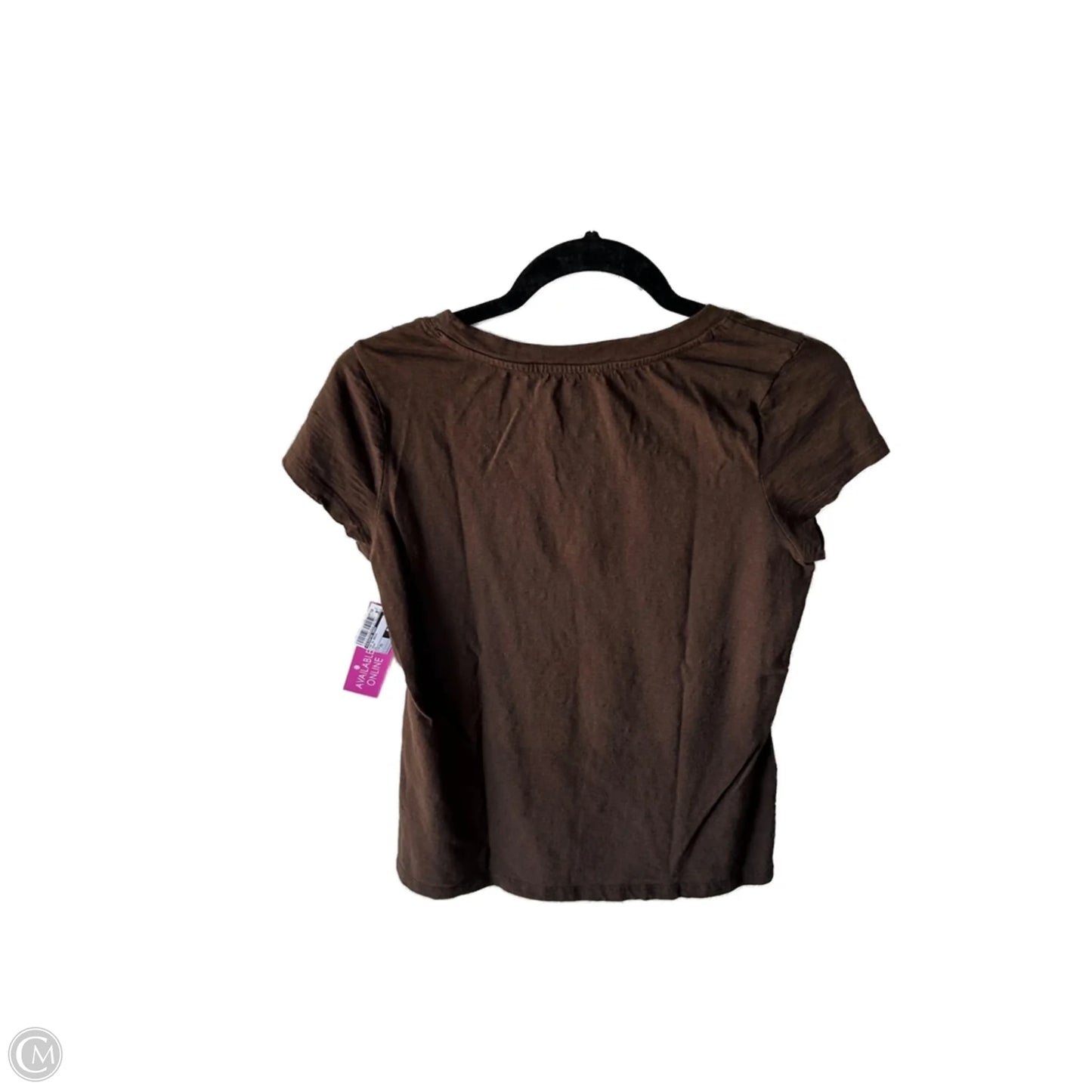 Top Short Sleeve Basic By Coldwater Creek In Brown, Size: Xs