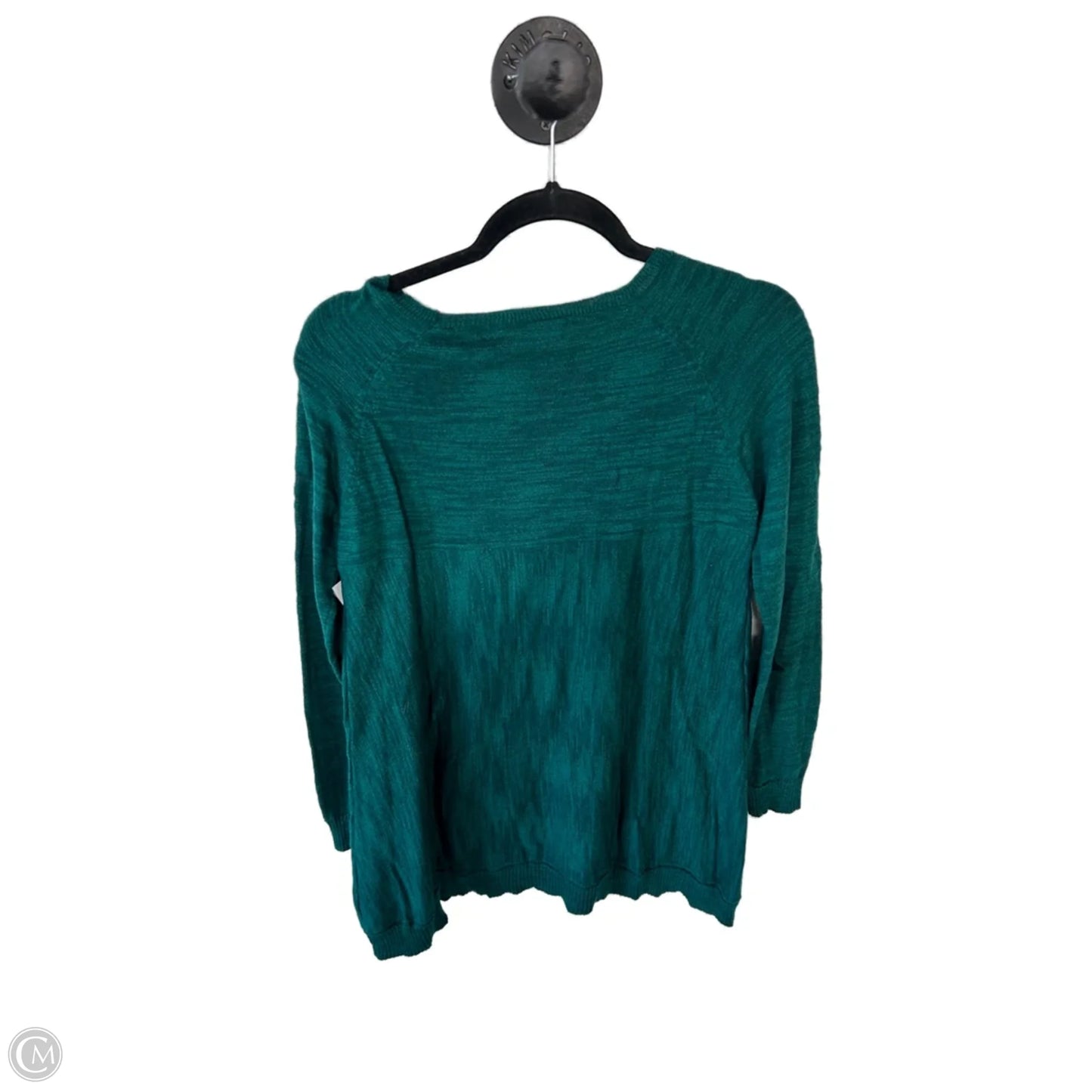 Top Long Sleeve By Knitted And Knotted In Green, Size: S
