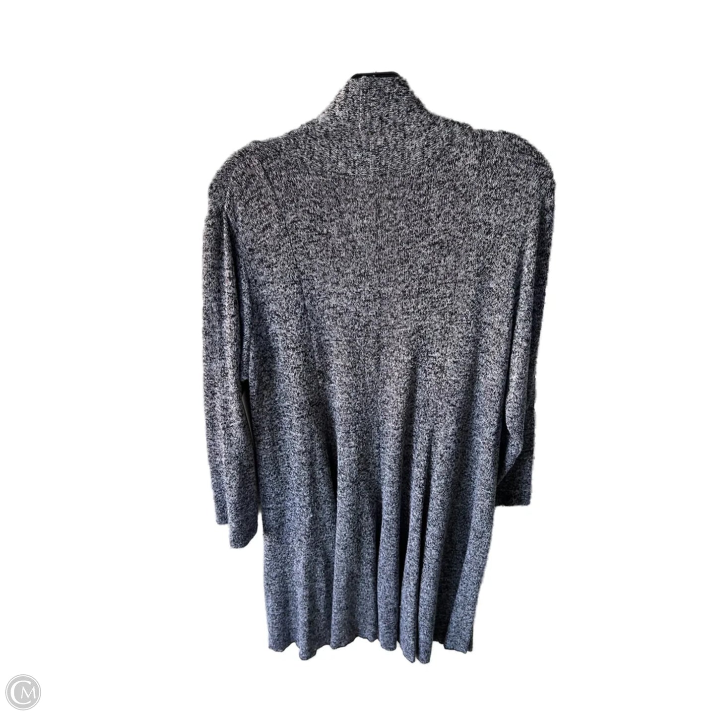 Sweater Cardigan By Clothes Mentor In Black & Grey, Size: L