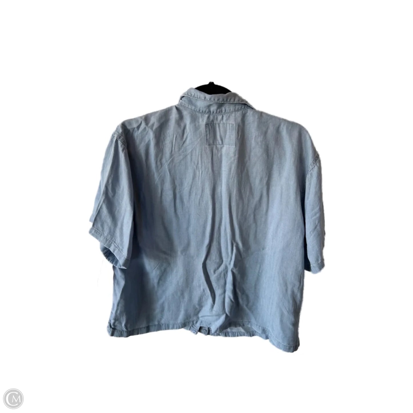 Top Short Sleeve By Lola River In Blue Denim, Size: Xl