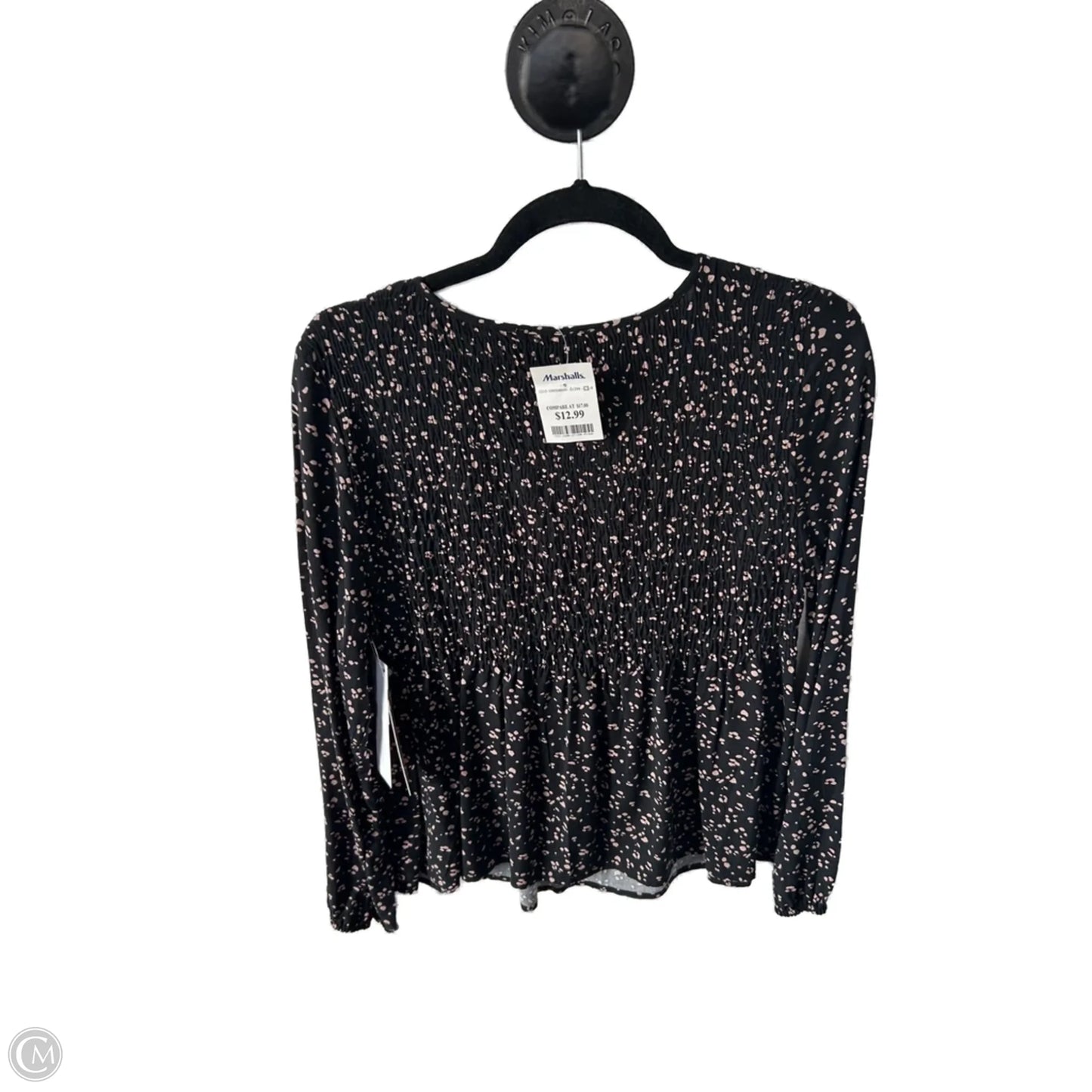 Top Long Sleeve By Urban Romantics In Black & Pink, Size: L