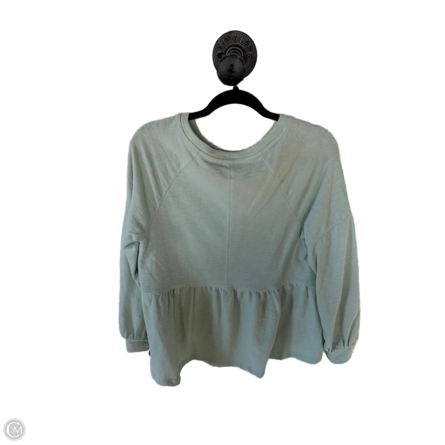 Top Long Sleeve By Pilcro In Green, Size: S