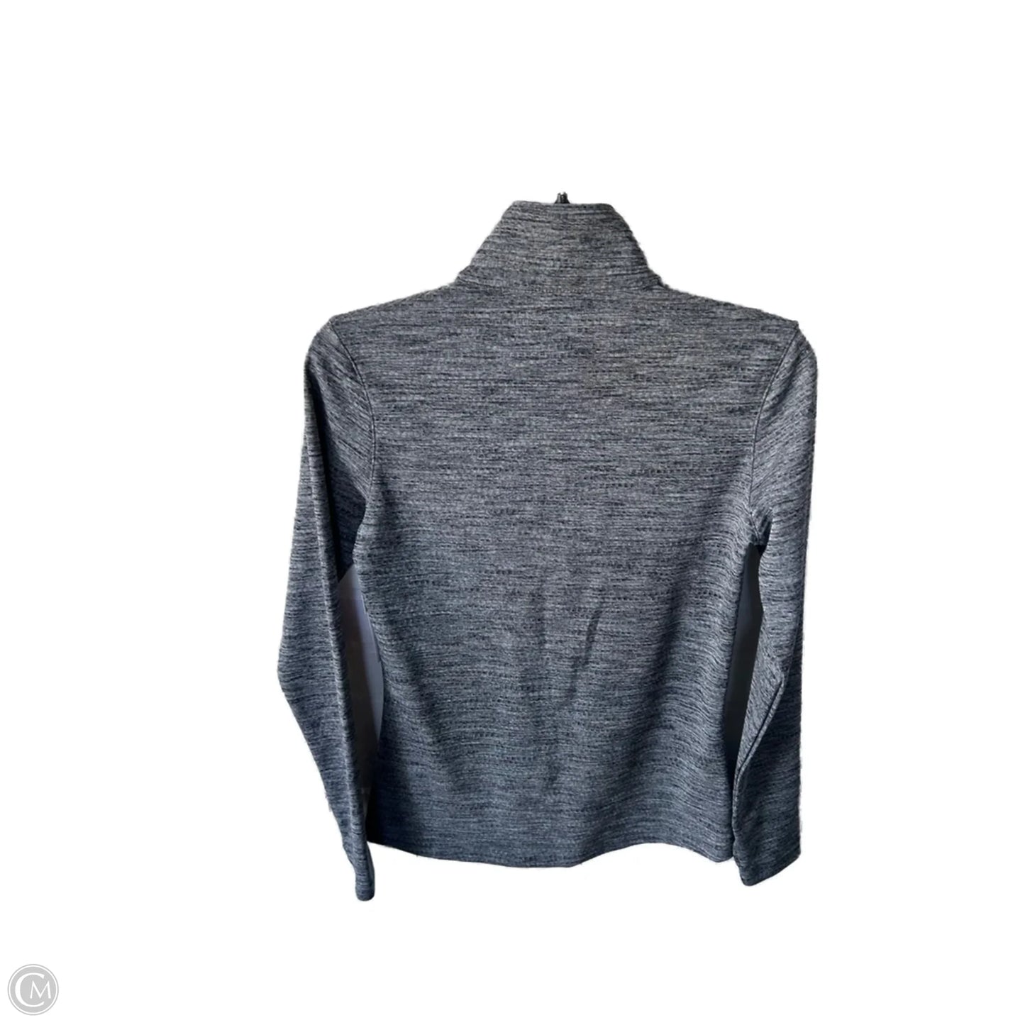 Athletic Top Long Sleeve Collar By Nike In Grey, Size: S