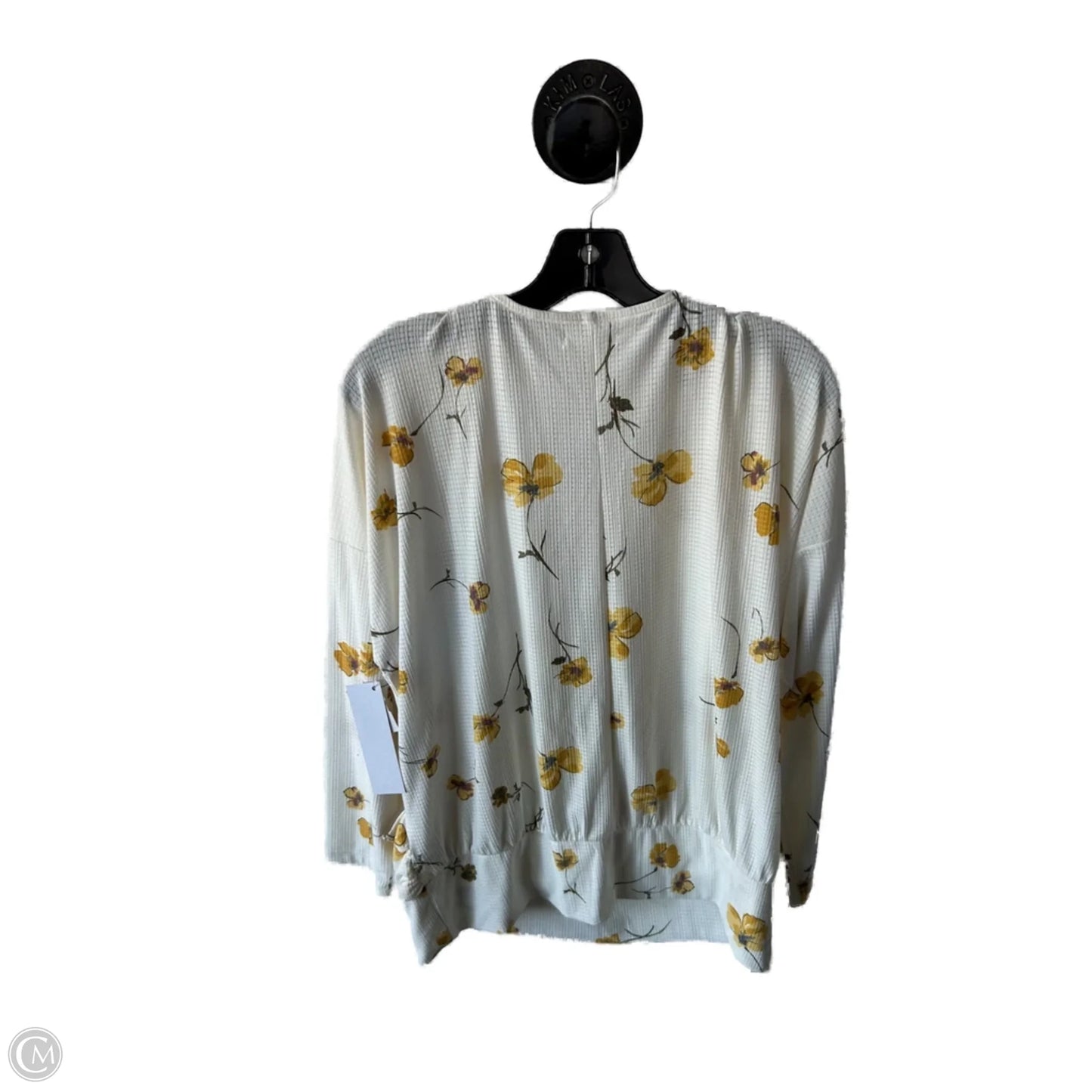 Top Long Sleeve By Maurices In Cream & Yellow, Size: Xl