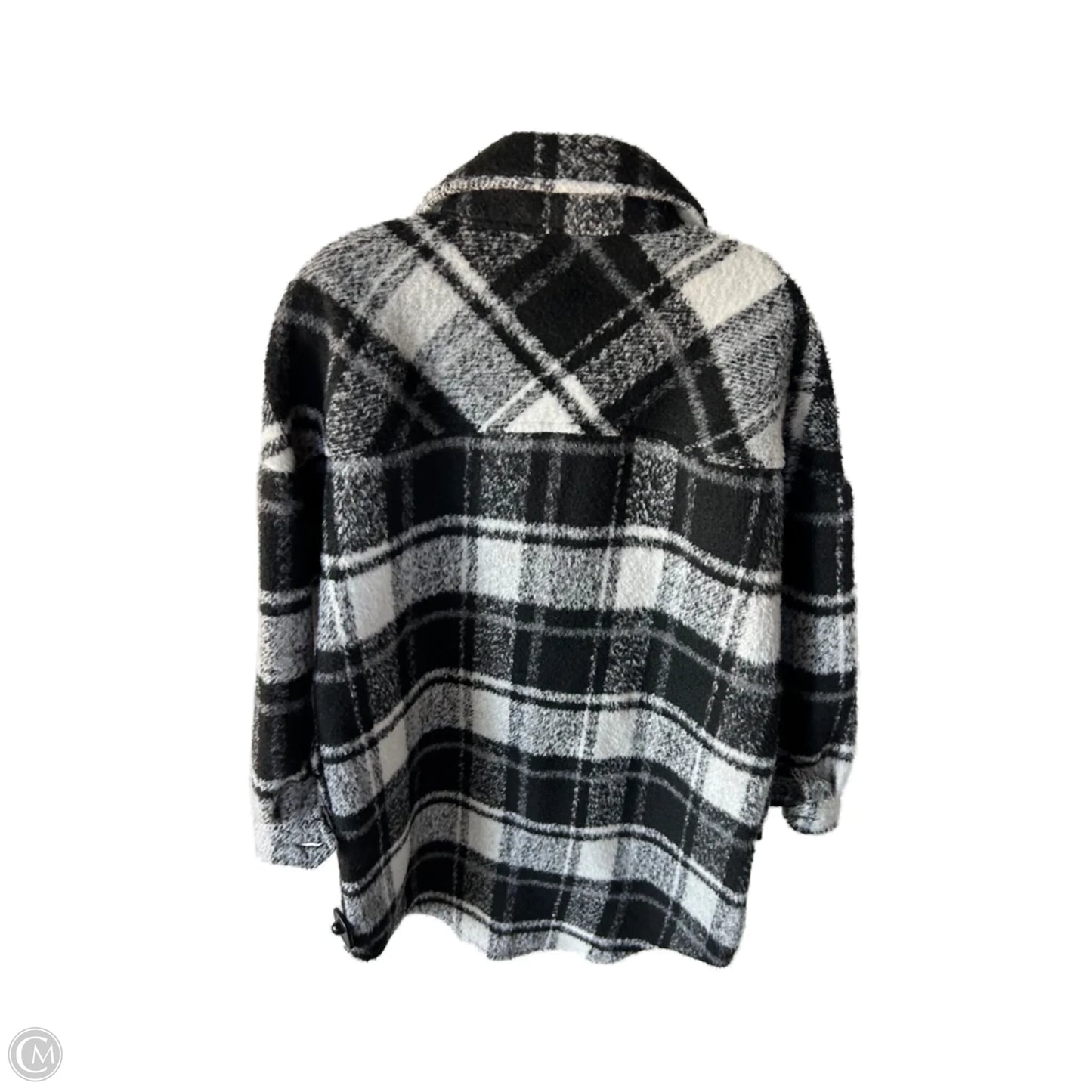 Coat Peacoat By Evereve In Black & White, Size: M
