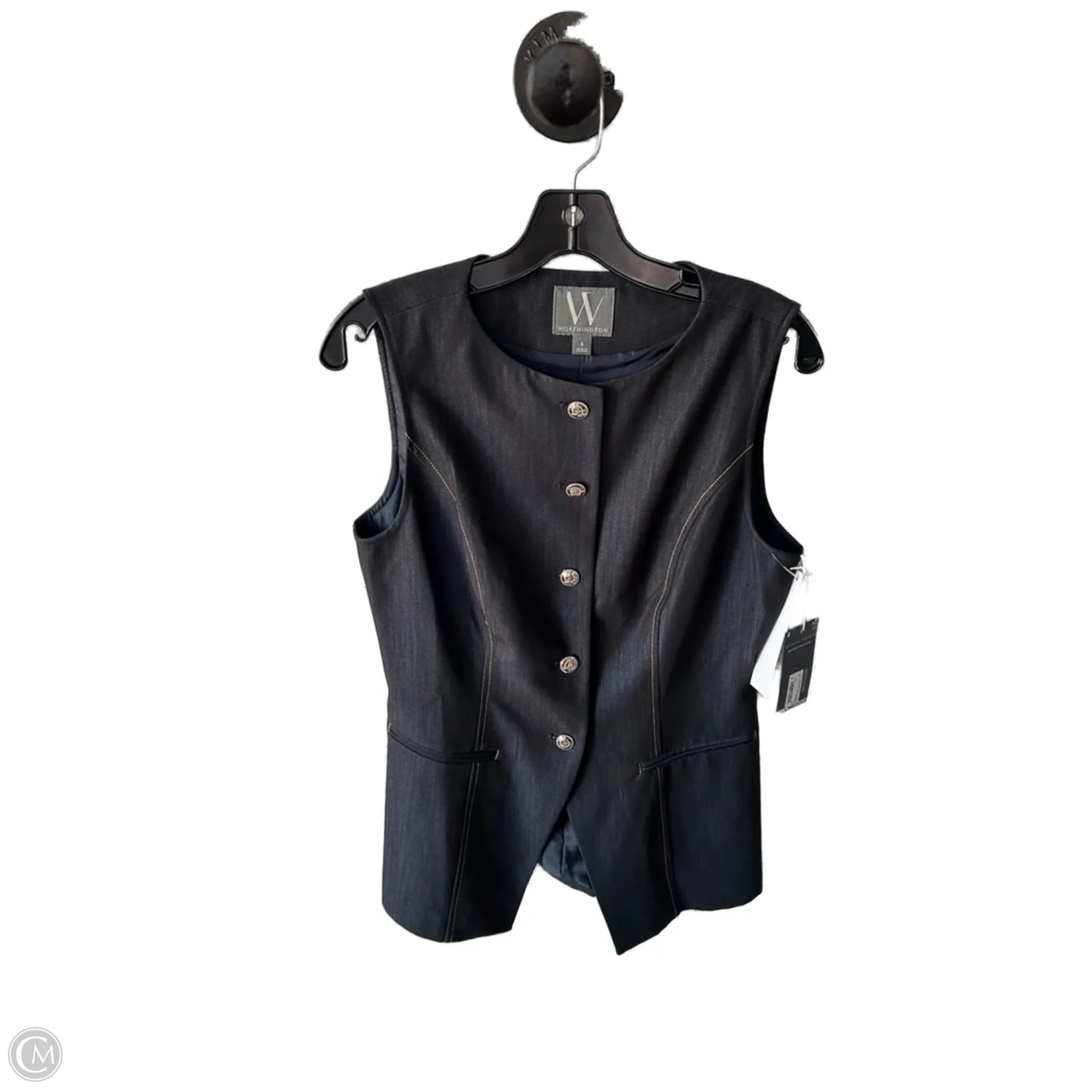 Vest Other By Worthington In Blue Denim, Size: M