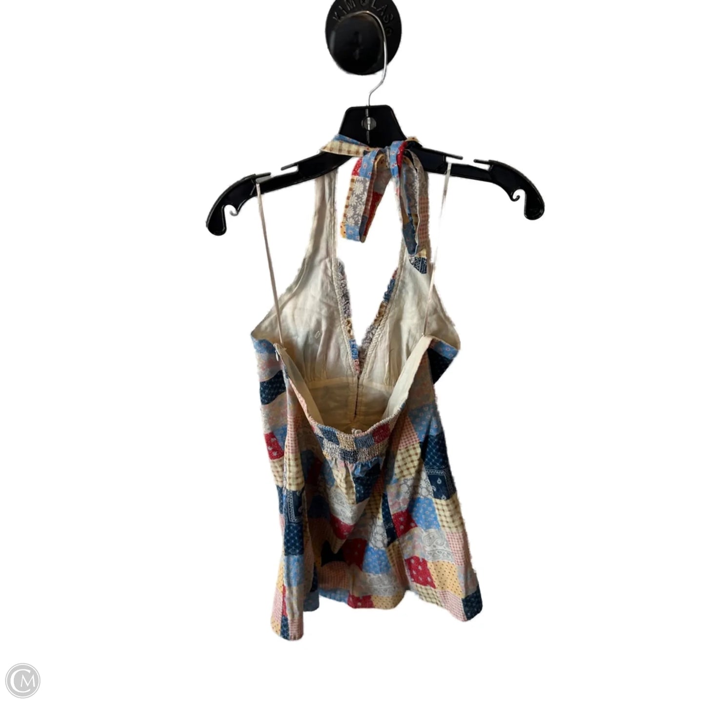 Dress Casual Short By Kimichi Blue In Blue & Yellow, Size: M