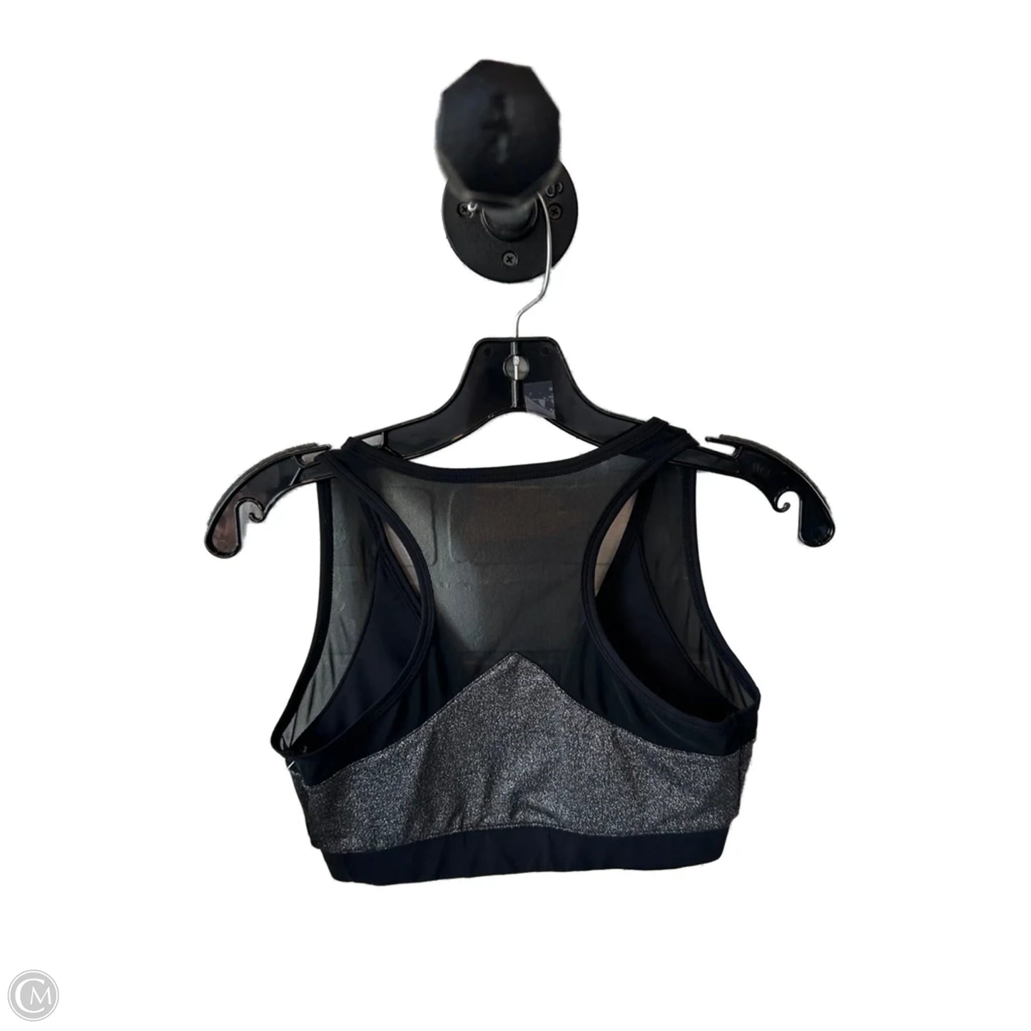 Athletic Bra By Clothes Mentor In Black & Silver, Size: S