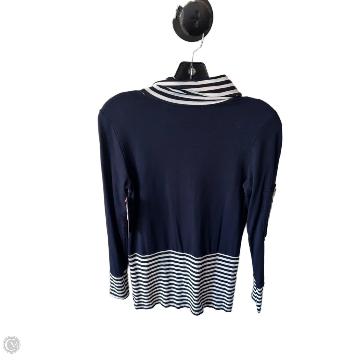 Sweatshirt Collar By Clothes Mentor In Blue & White, Size: Xs