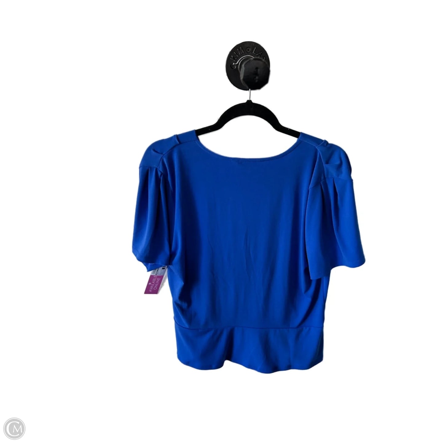 Top Short Sleeve By Banana Republic In Blue, Size: L