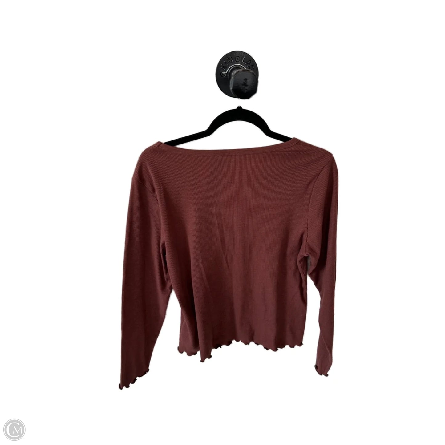 Top Long Sleeve Basic By Old Navy In Brown, Size: L