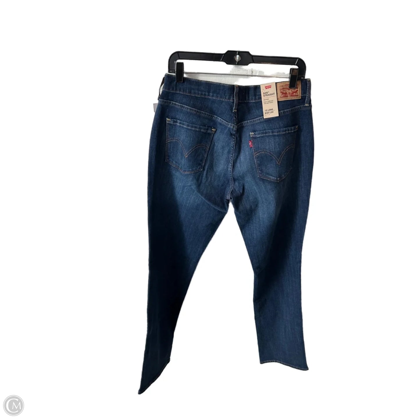 Jeans Straight By Levis In Blue Denim, Size: 10l